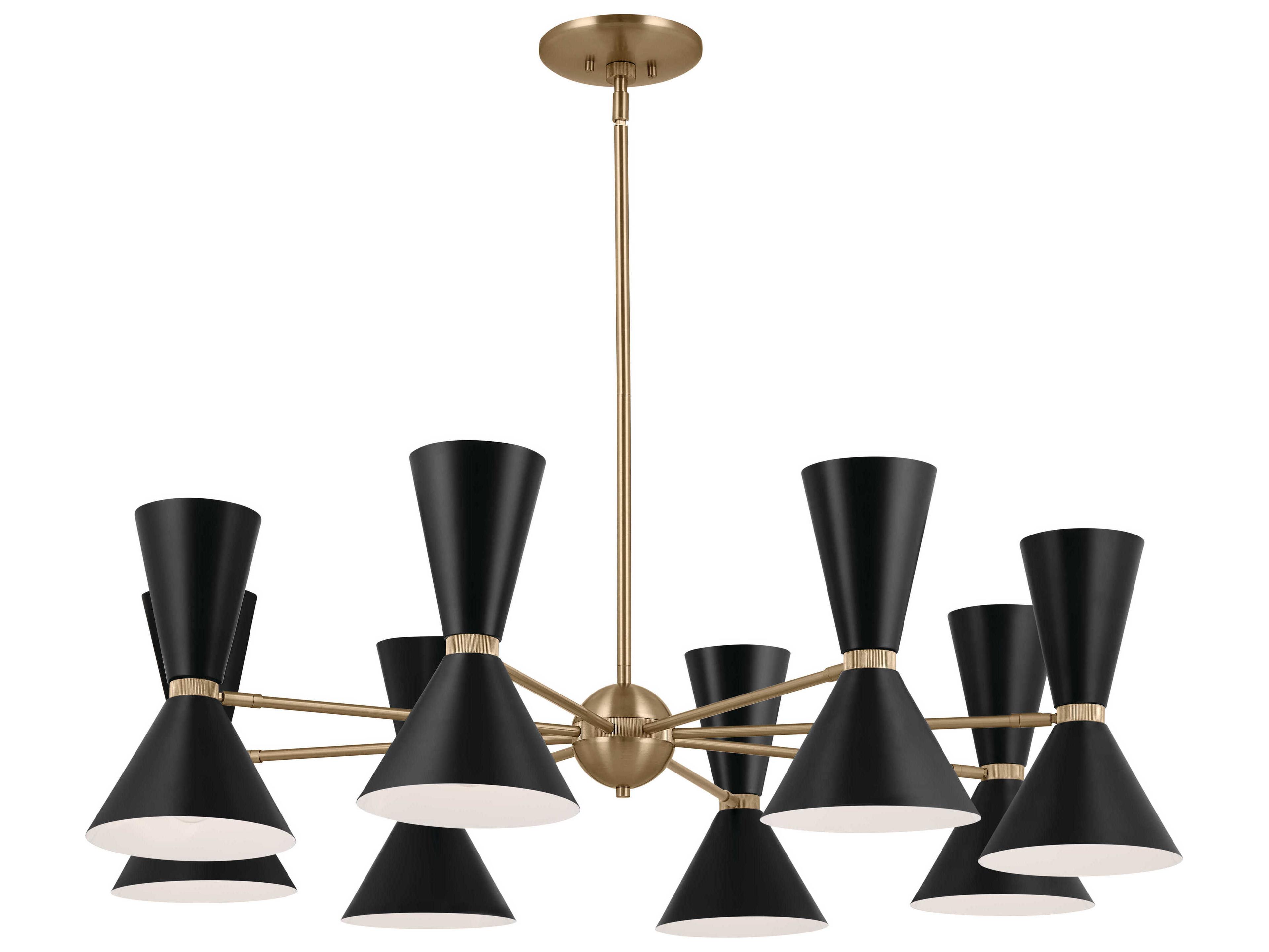 Phix 16-Light6-Light Champagne Bronze Black Geometric Chandelier