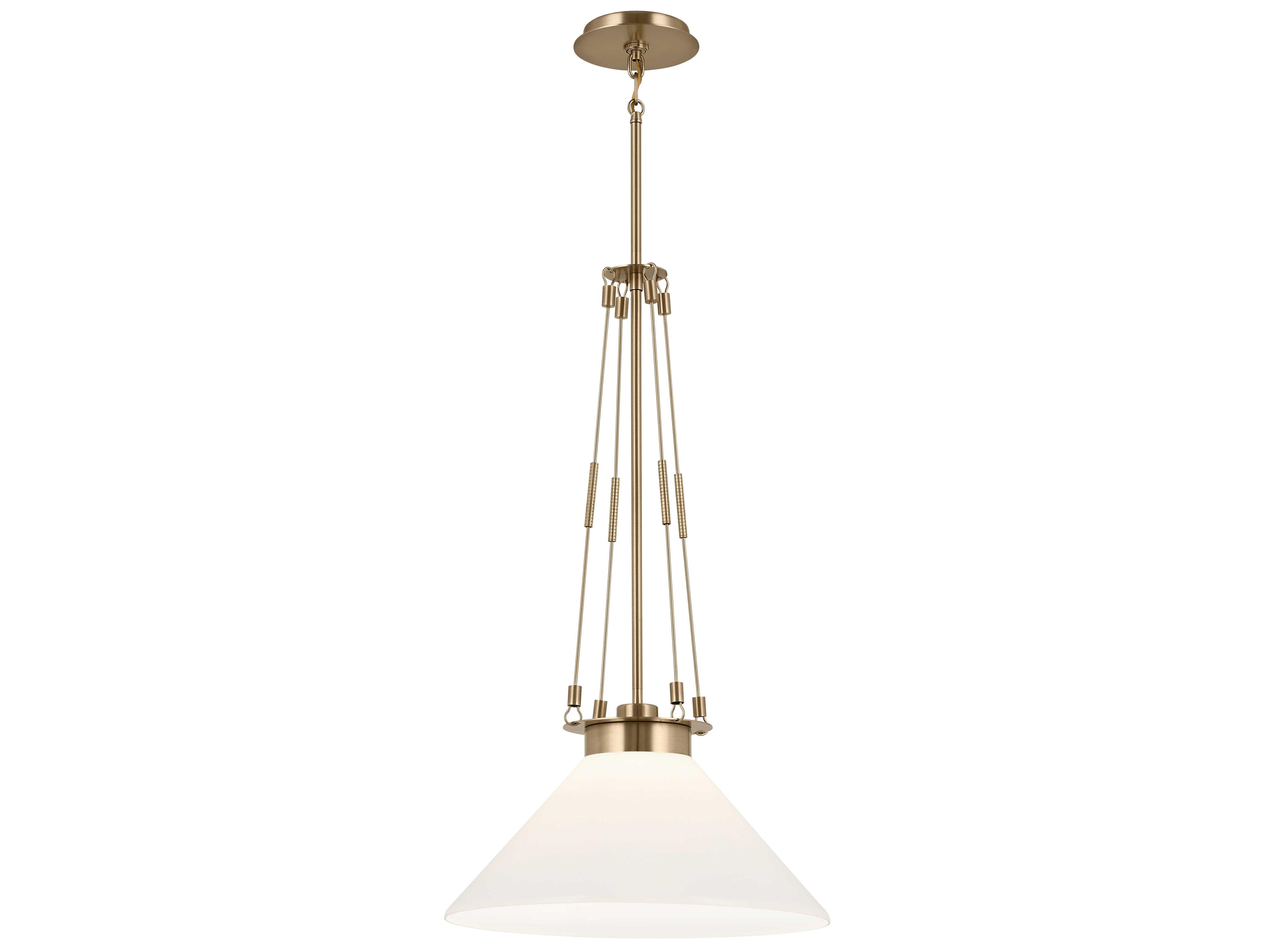 Albers 1-Light Champagne Bronze Glass Pendant
