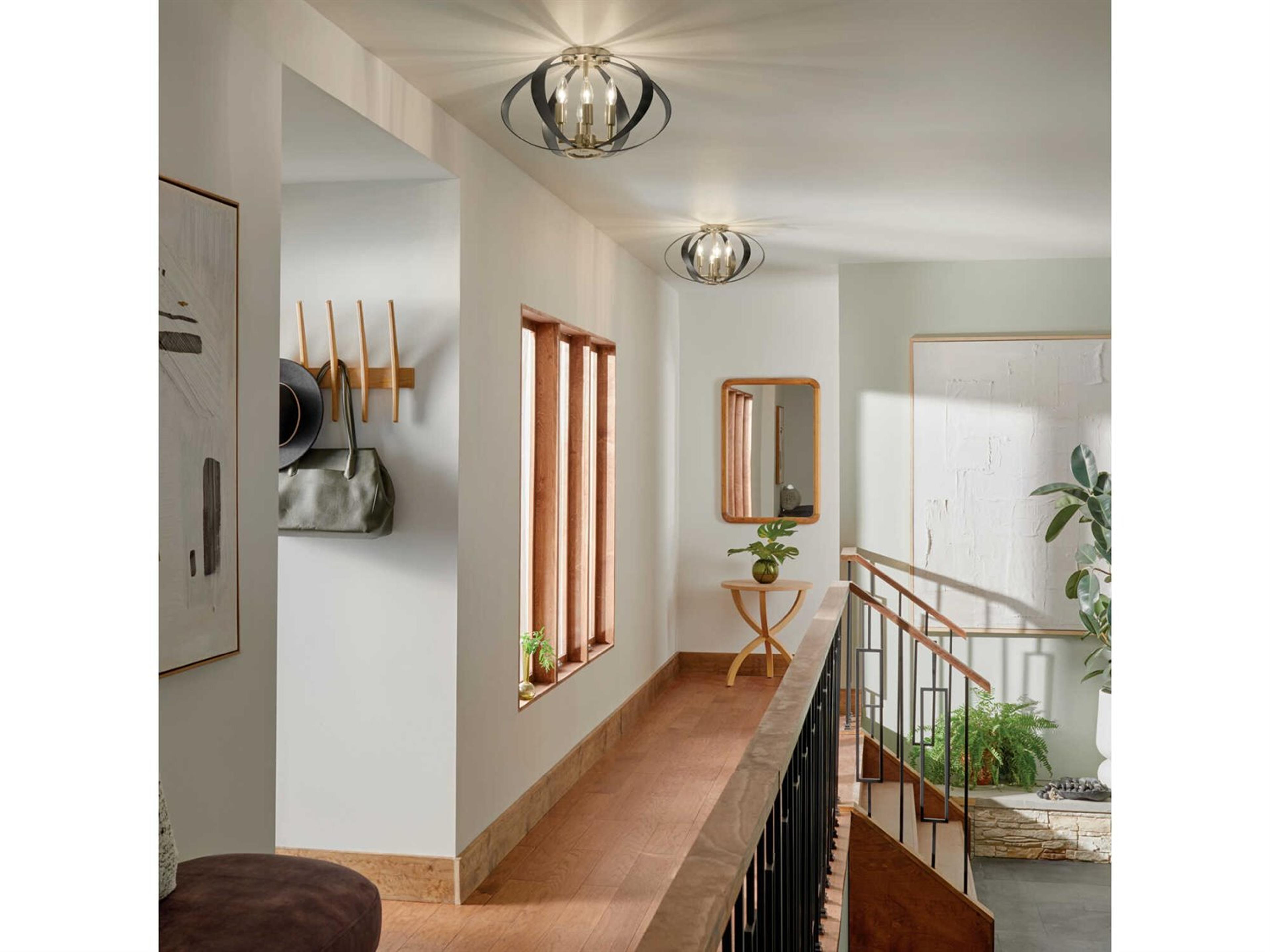 Kichler Cecil 4-Light Champagne Bronze Brass Geometric Flush Mount