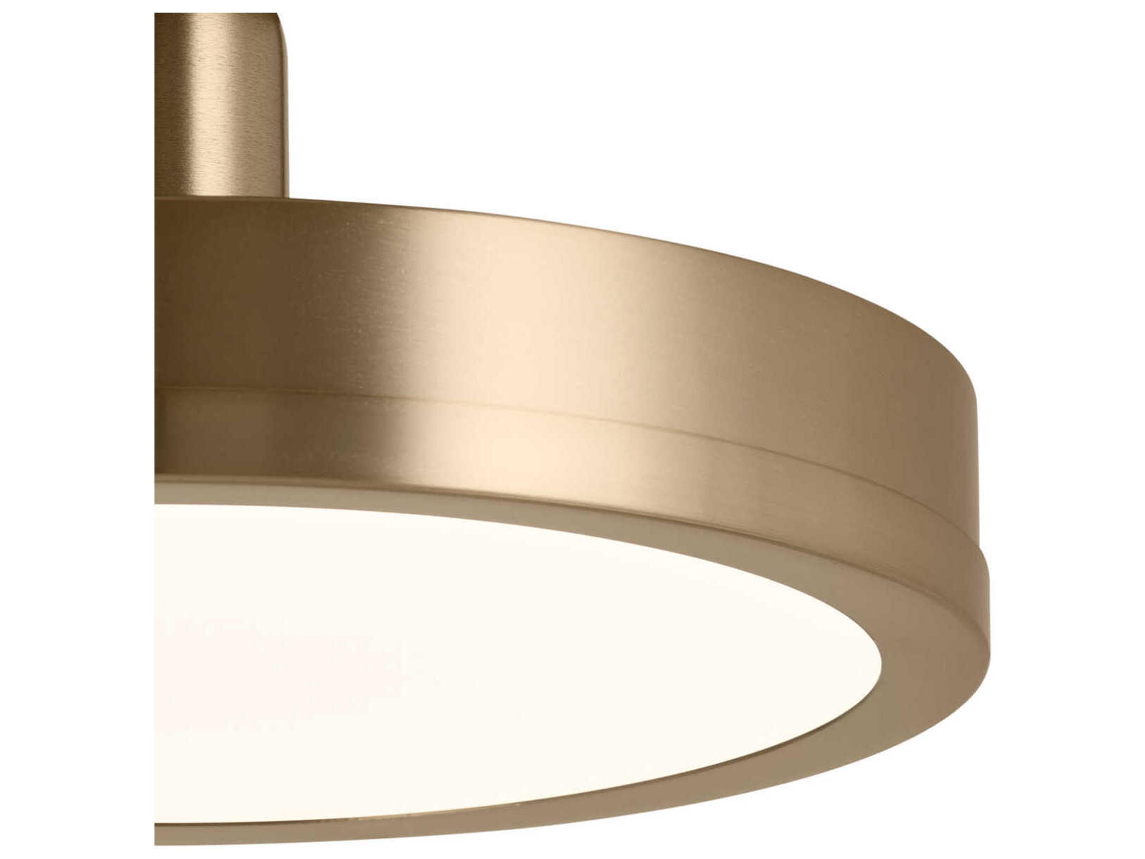 Kichler Riu 1-Light Champagne Bronze LED Semi Flush Mount