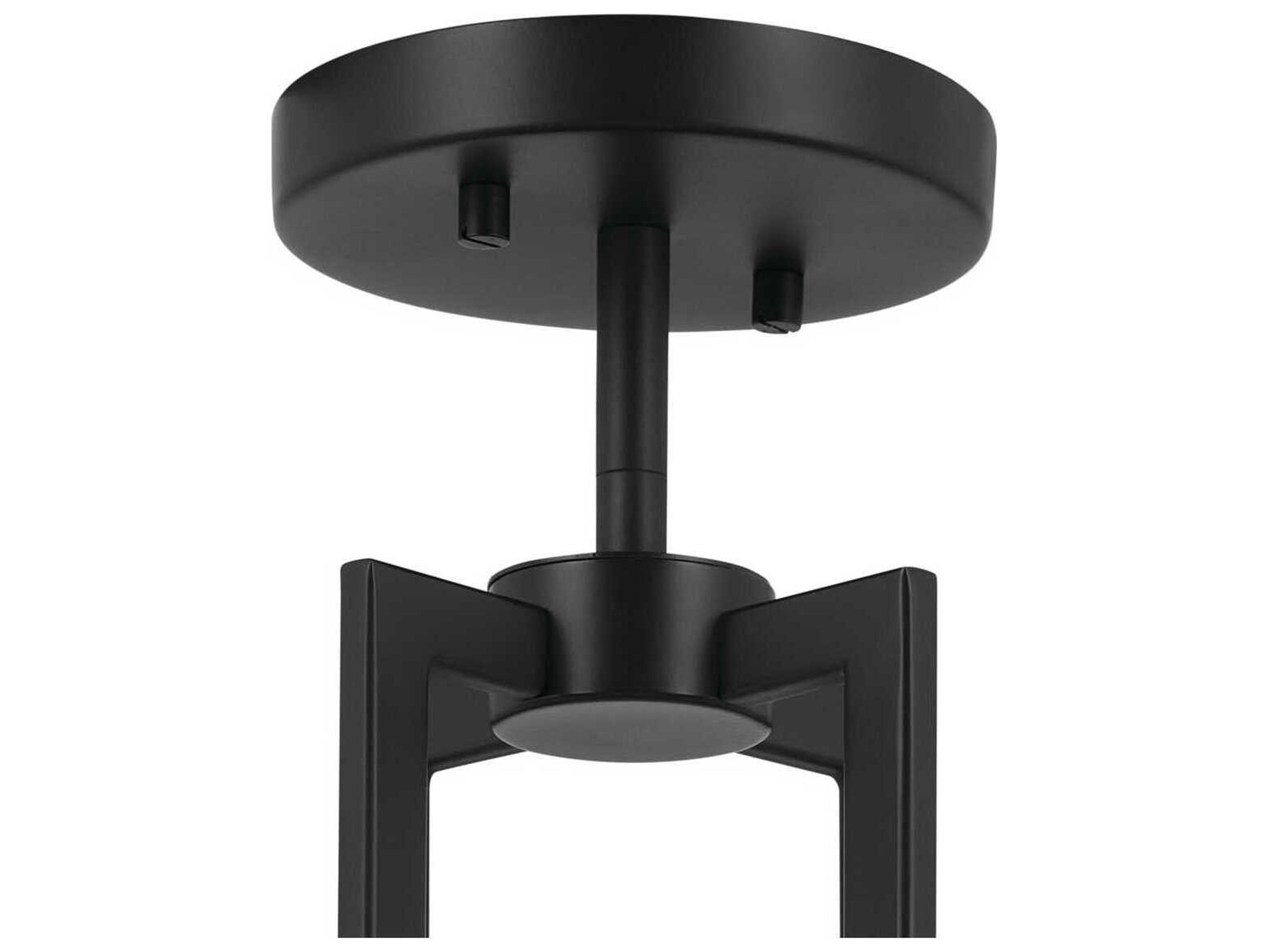 Kichler Malen 4-Light Black Drum Semi Flush Mount