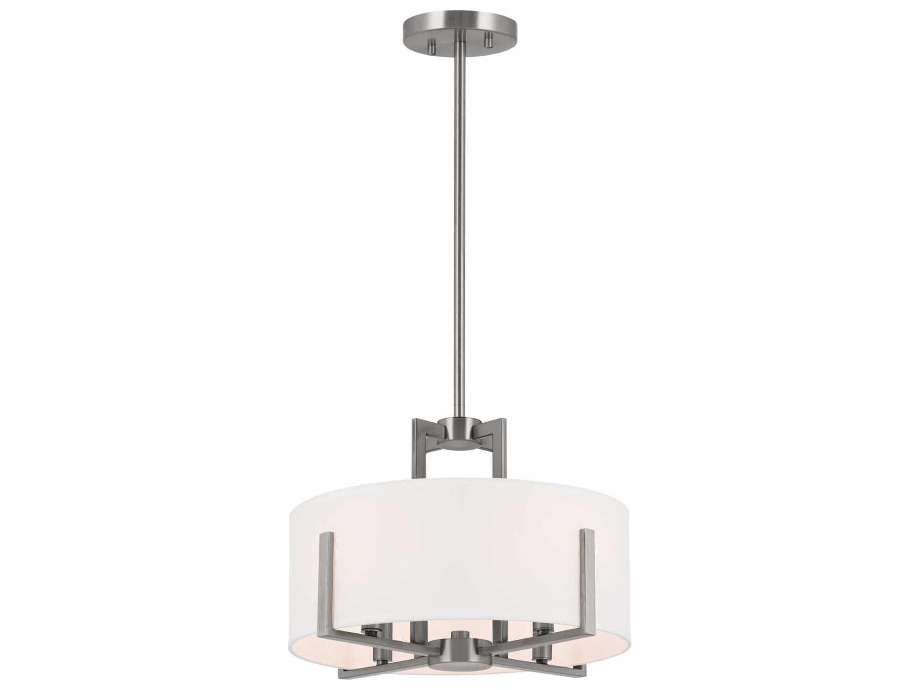 Kichler Malen 4-Light Classic Pewter Drum Semi Flush Mount