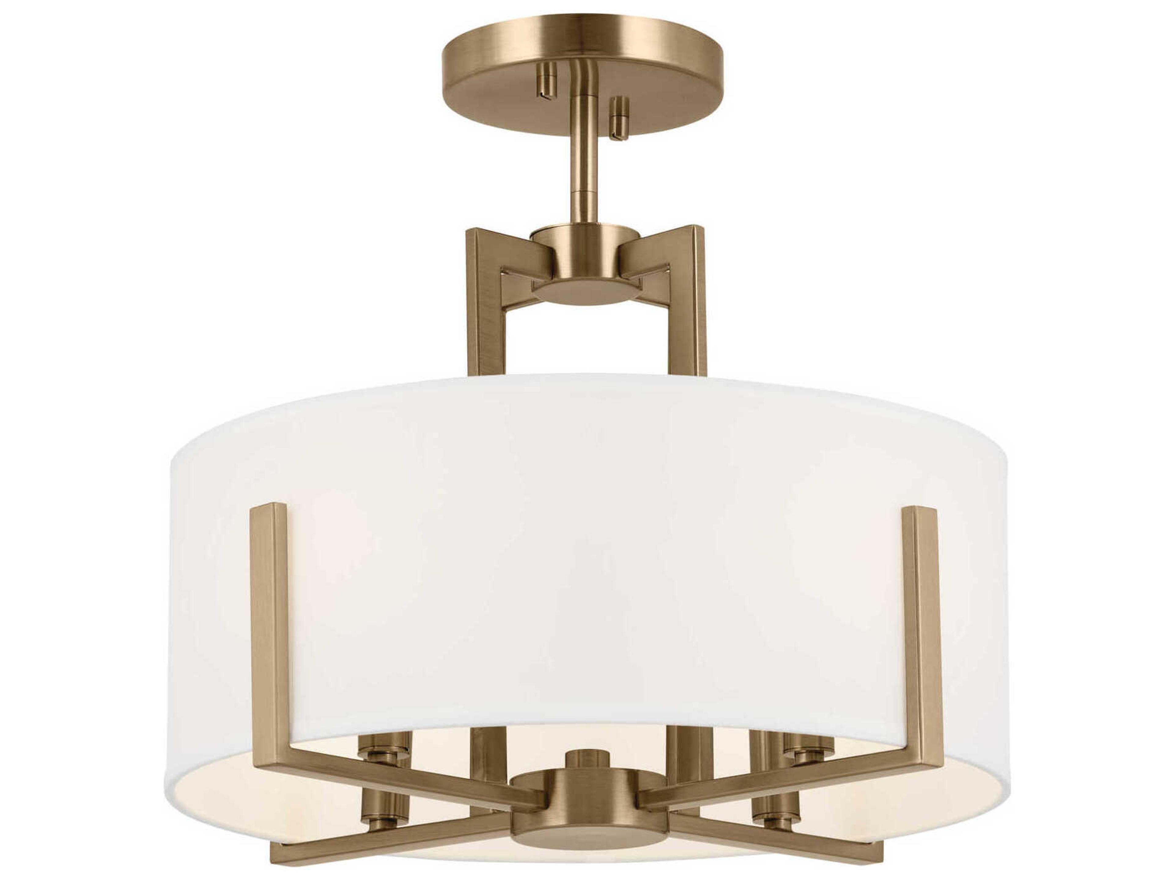 Malen 4-Light Champagne Bronze Drum Semi Flush Mount