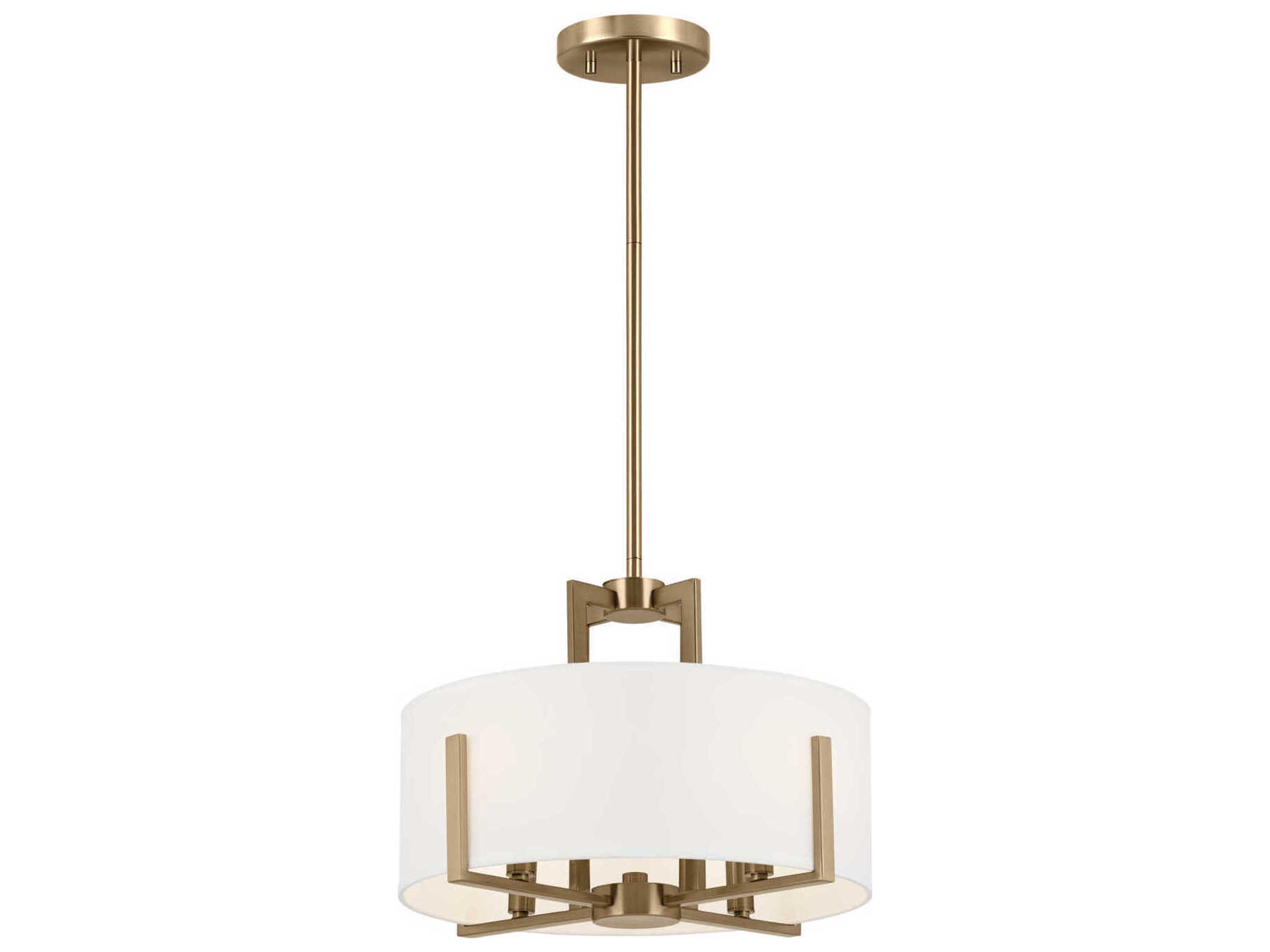 Kichler Malen 4-Light Champagne Bronze Drum Semi Flush Mount