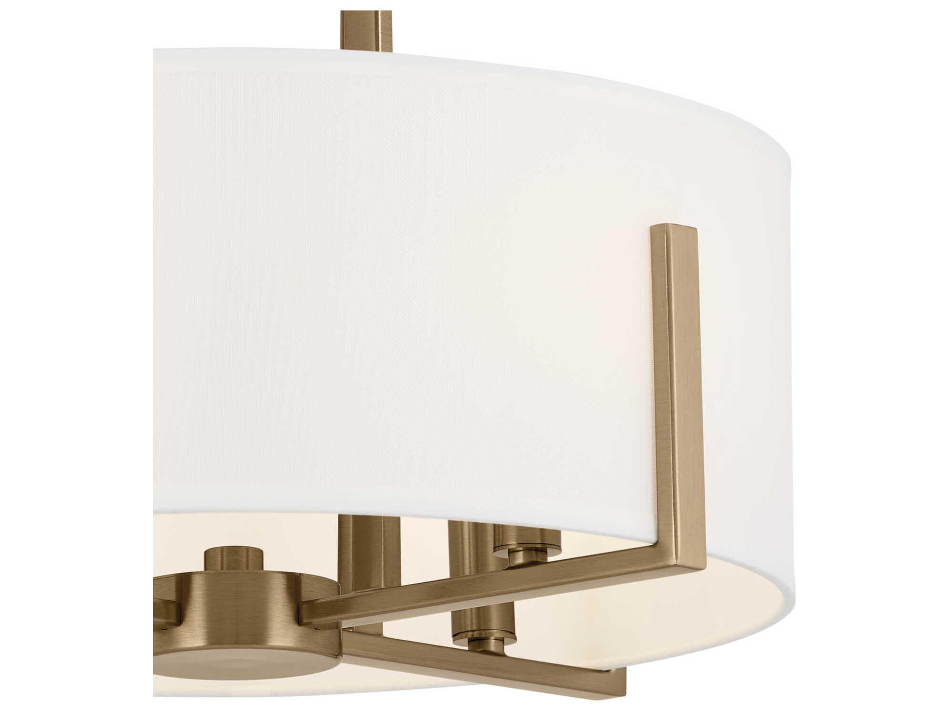 Kichler Malen 4-Light Champagne Bronze Drum Semi Flush Mount