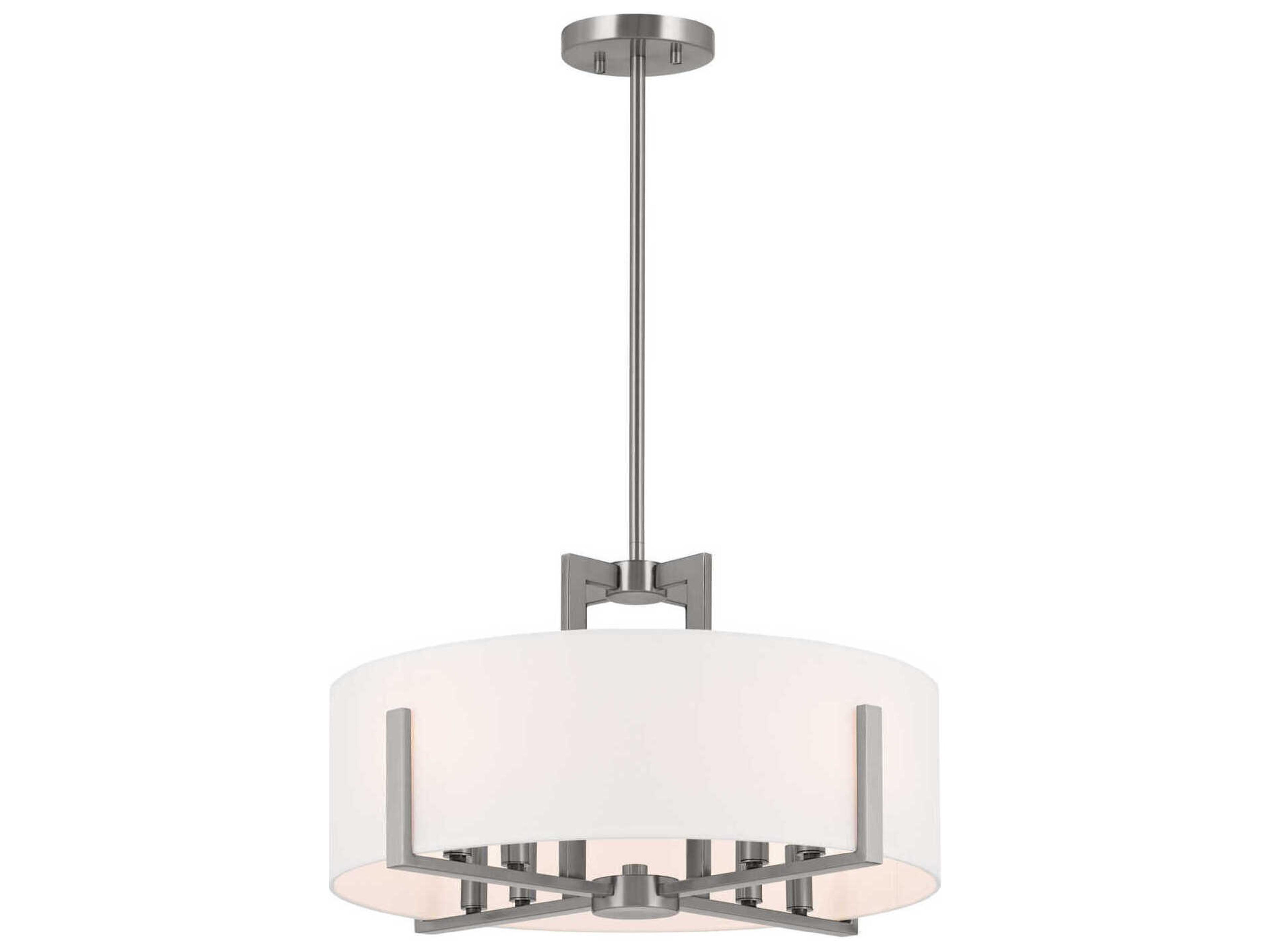 Kichler Malen 8-Light Classic Pewter Drum Semi Flush Mount