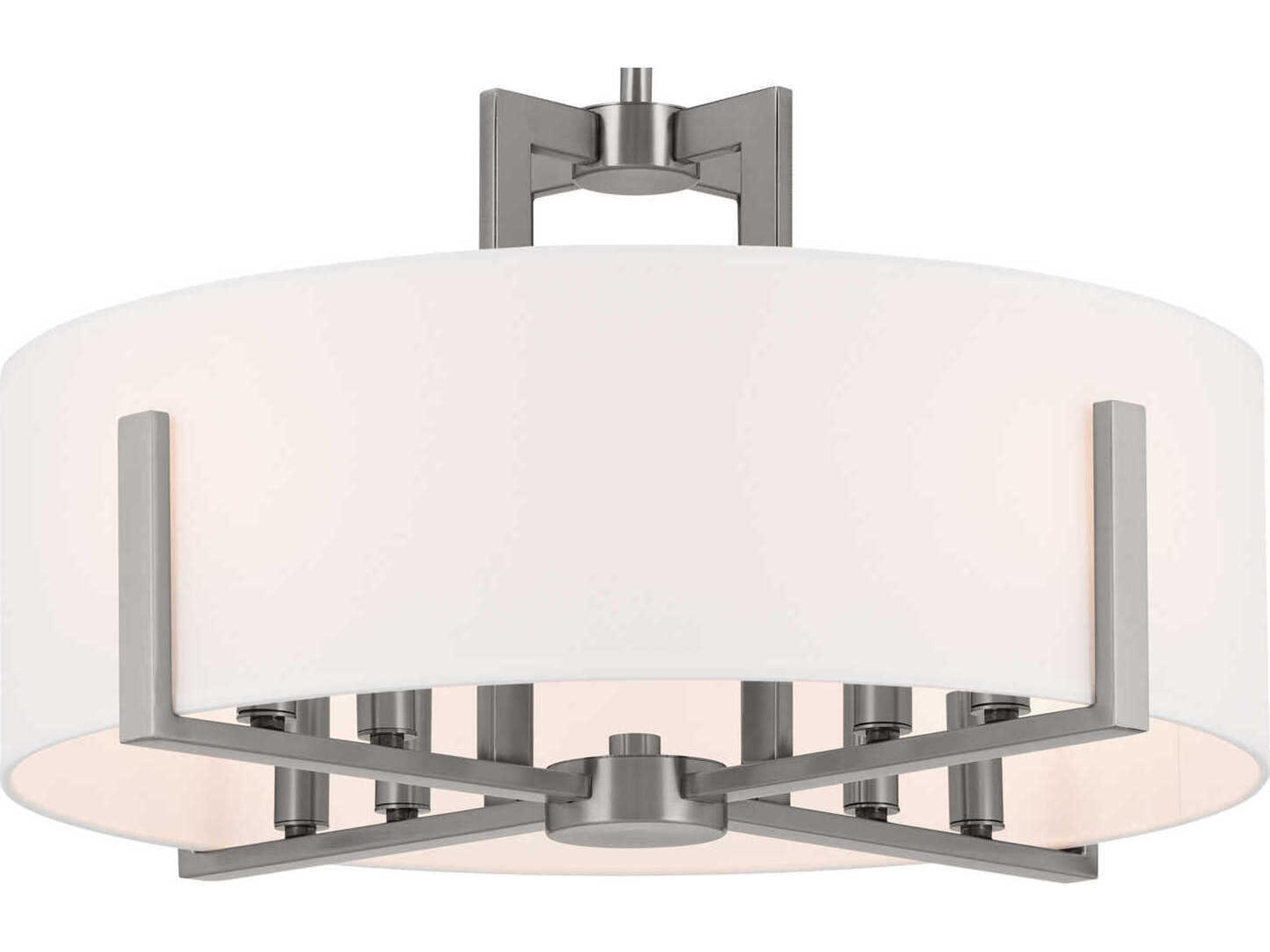 Kichler Malen 8-Light Classic Pewter Drum Semi Flush Mount