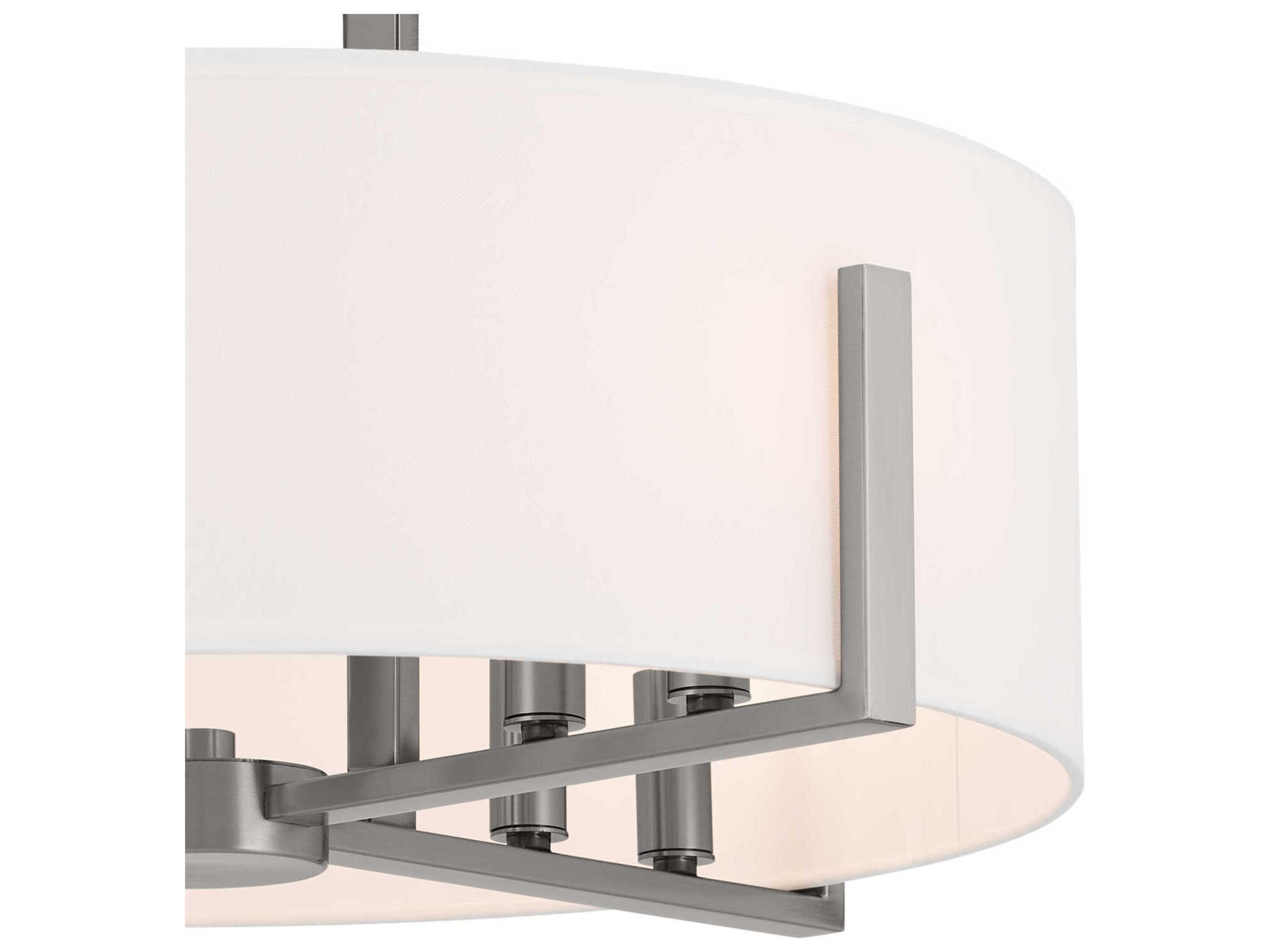 Kichler Malen 8-Light Classic Pewter Drum Semi Flush Mount