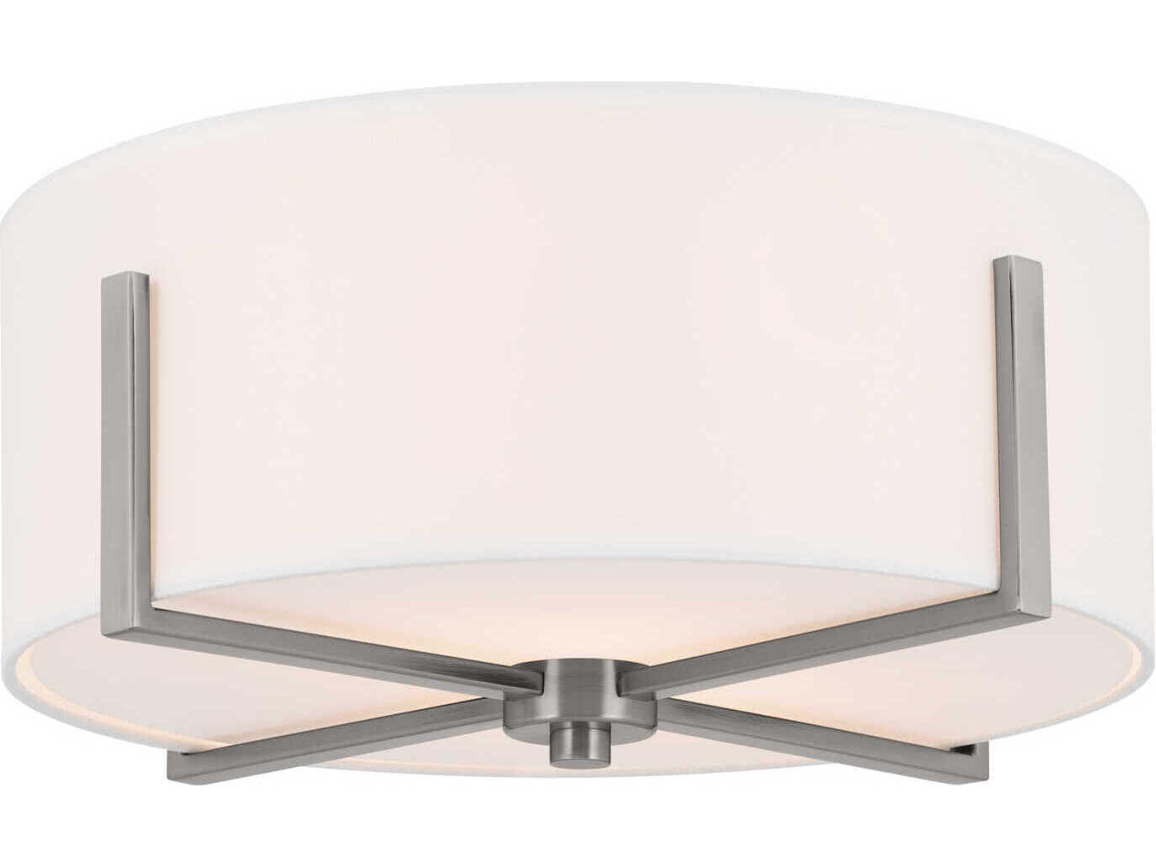 Malen 2-Light Classic Pewter Drum Flush Mount