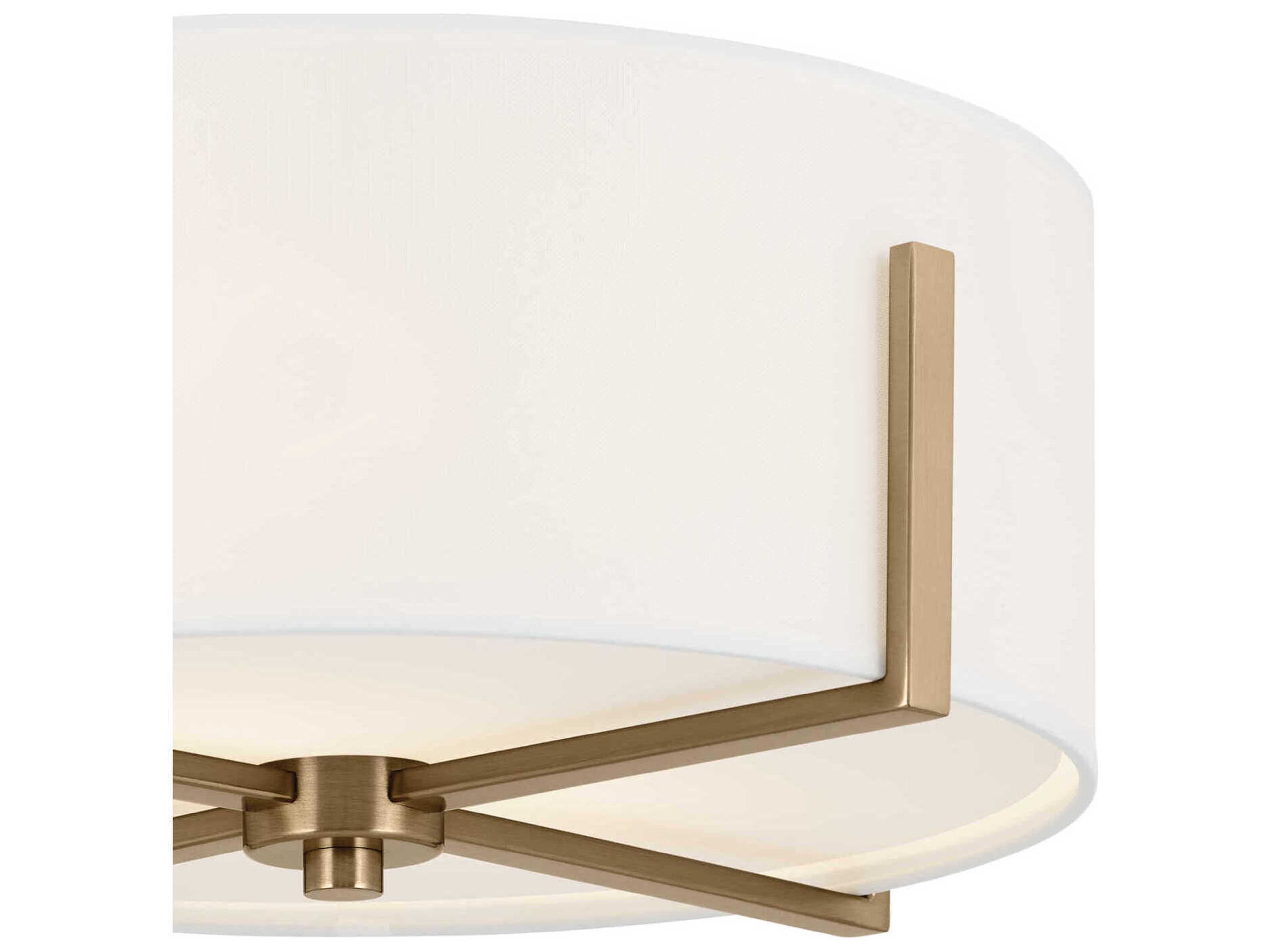 Kichler Malen 2-Light Champagne Bronze Drum Flush Mount