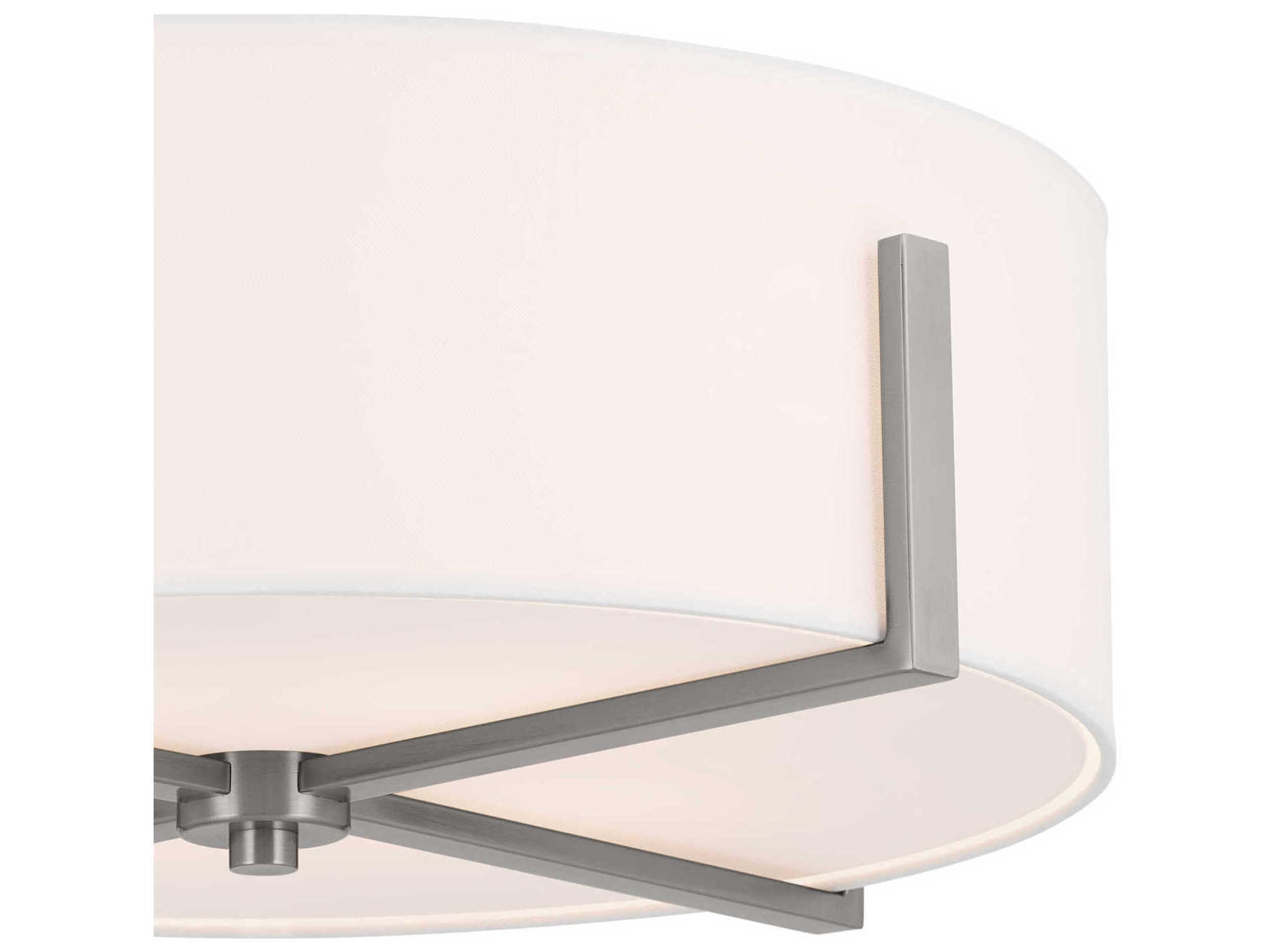 Kichler Malen 4-Light Classic Pewter Drum Flush Mount