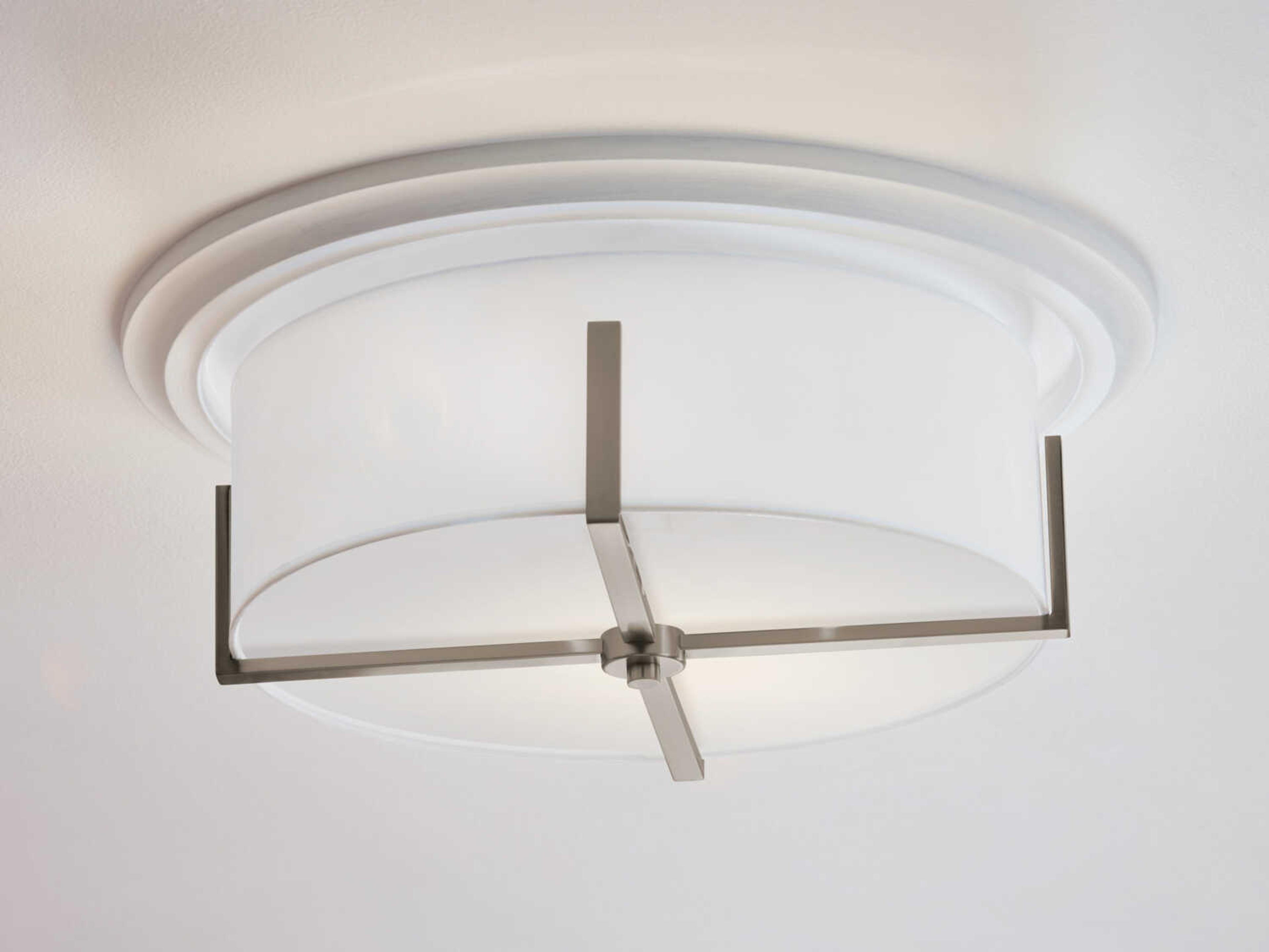 Kichler Malen 4-Light Classic Pewter Drum Flush Mount