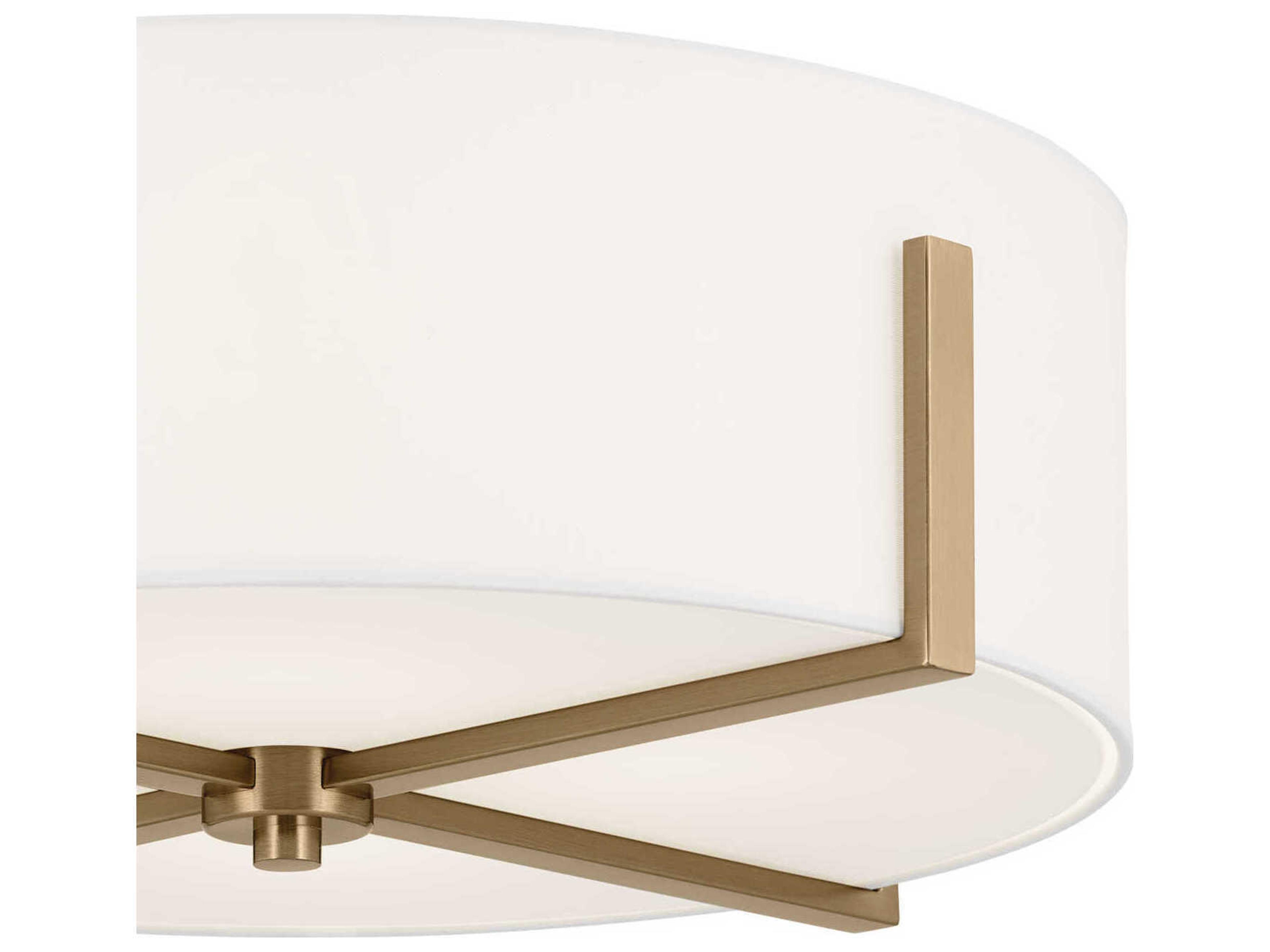 Kichler Malen 4-Light Champagne Bronze Drum Flush Mount