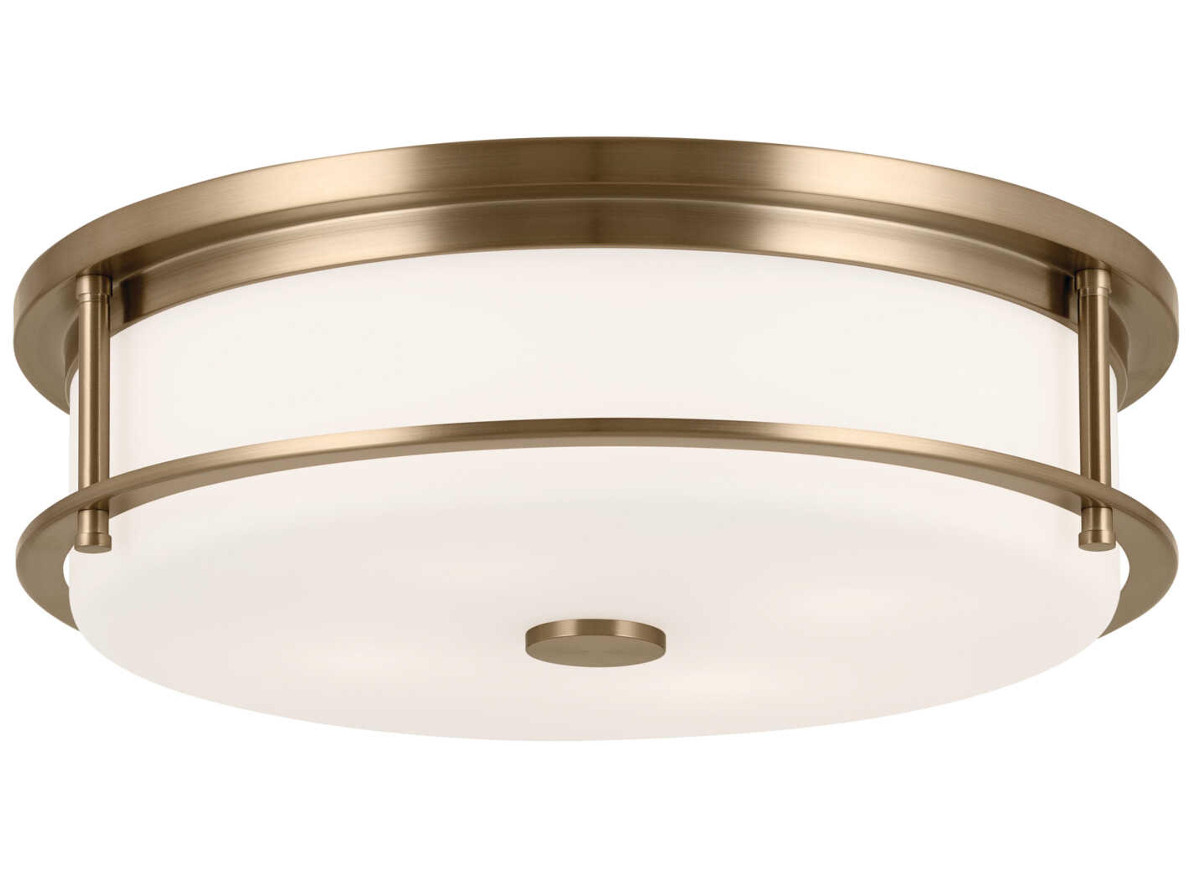 Brit 4-Light Champagne Bronze Glass Drum Flush Mount