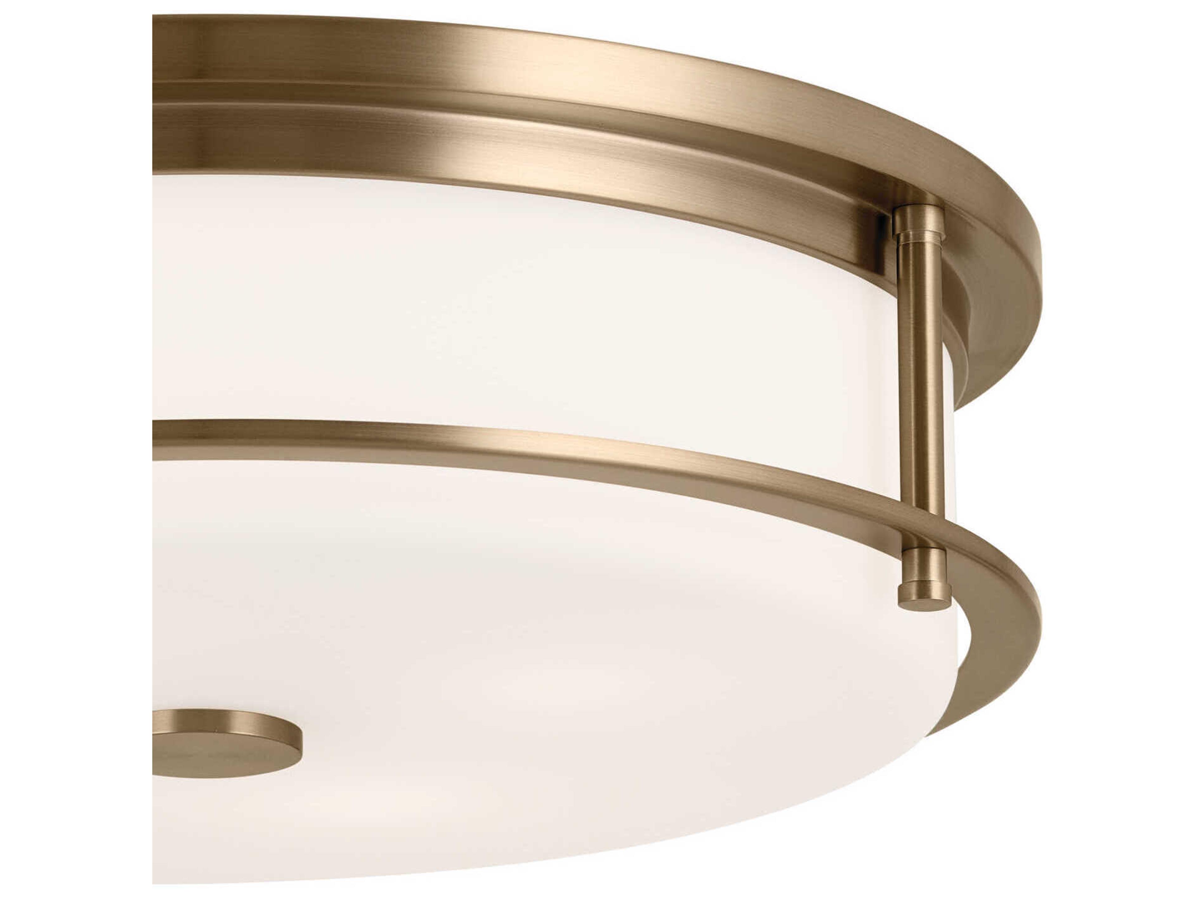 Kichler Brit 4-Light Champagne Bronze Glass Drum Flush Mount