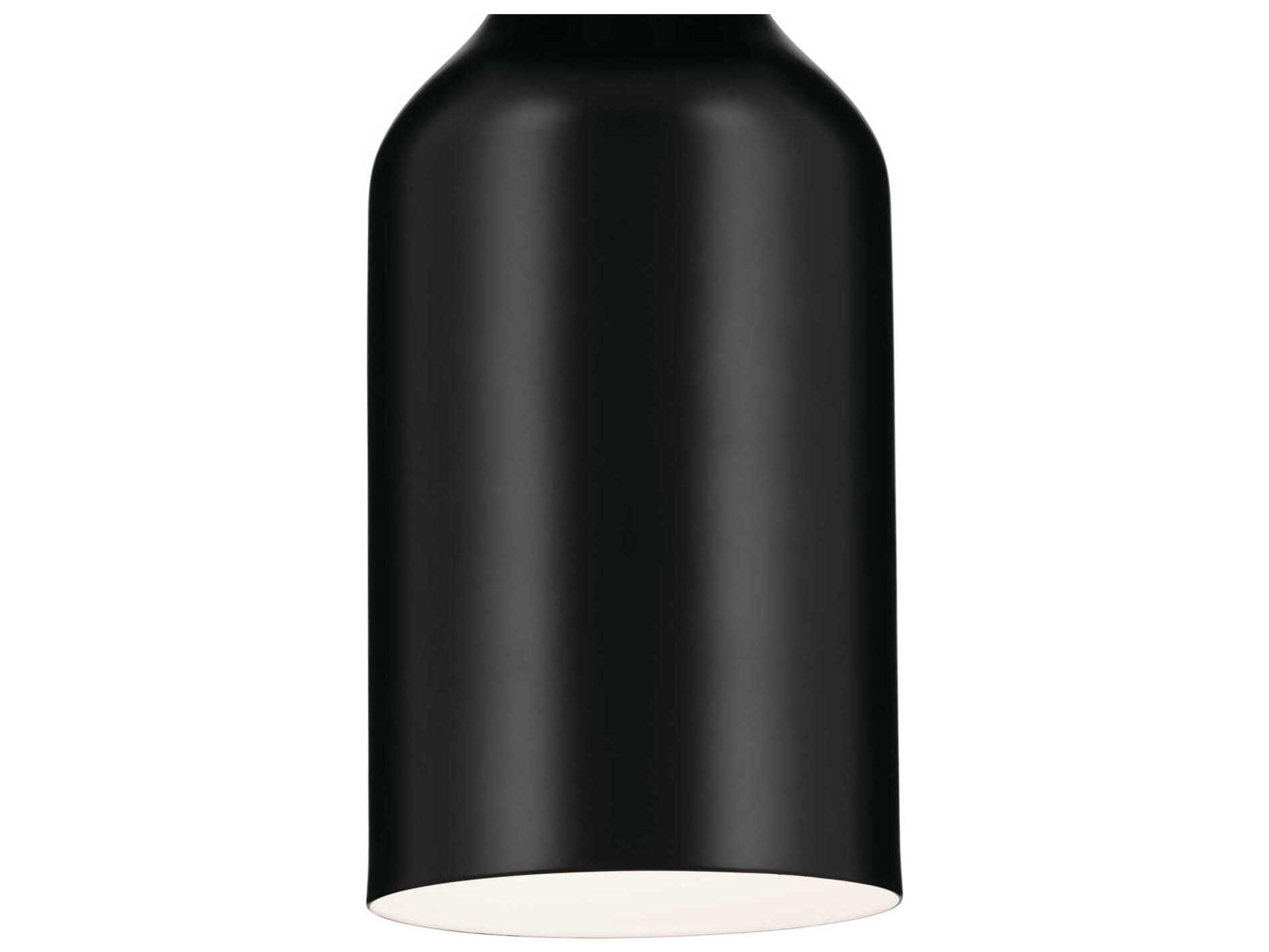 Kichler Sisu 1-Light Black Cylinder Flush Mount