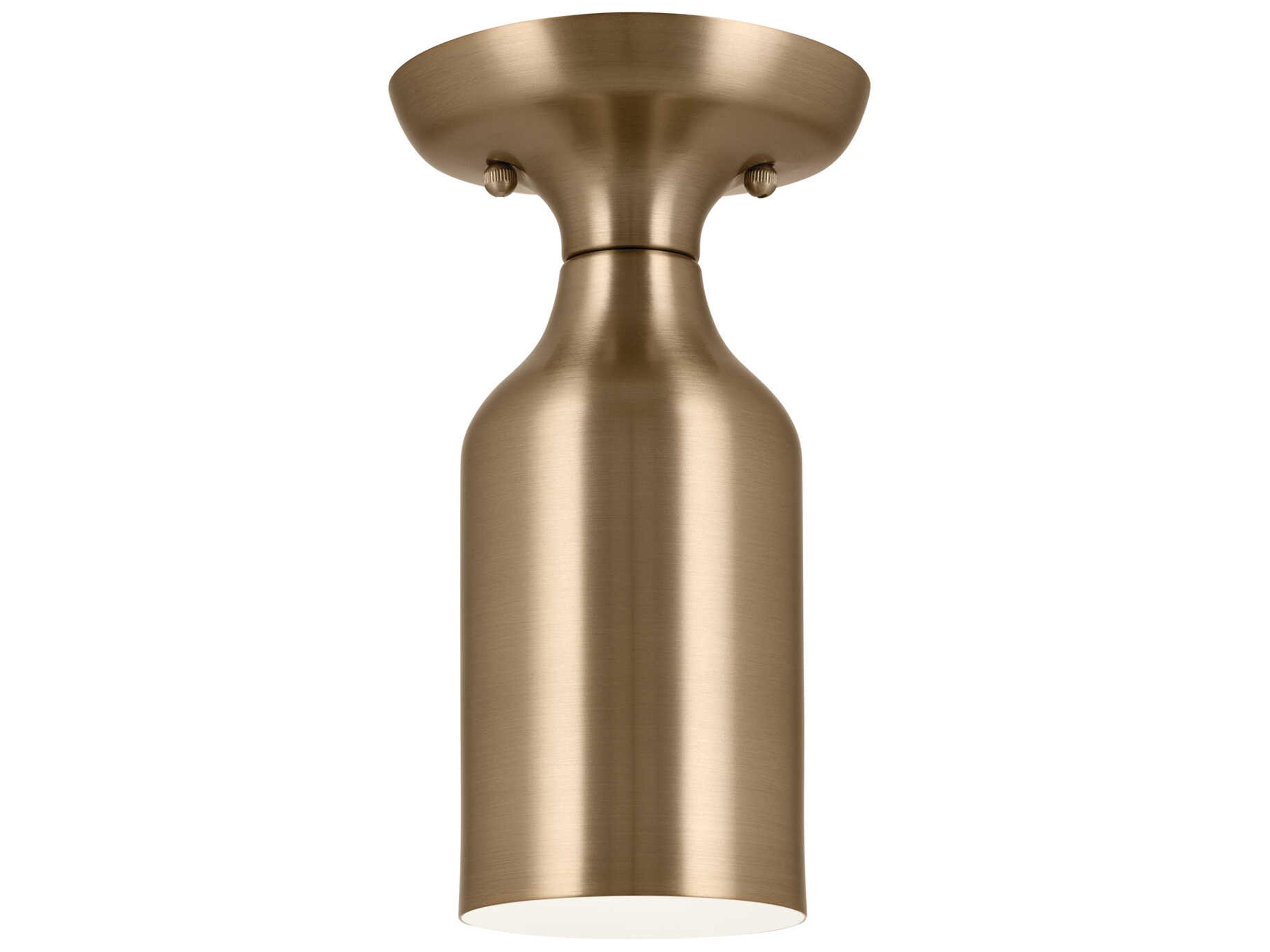 Sisu 1-Light Champagne Bronze Cylinder Flush Mount