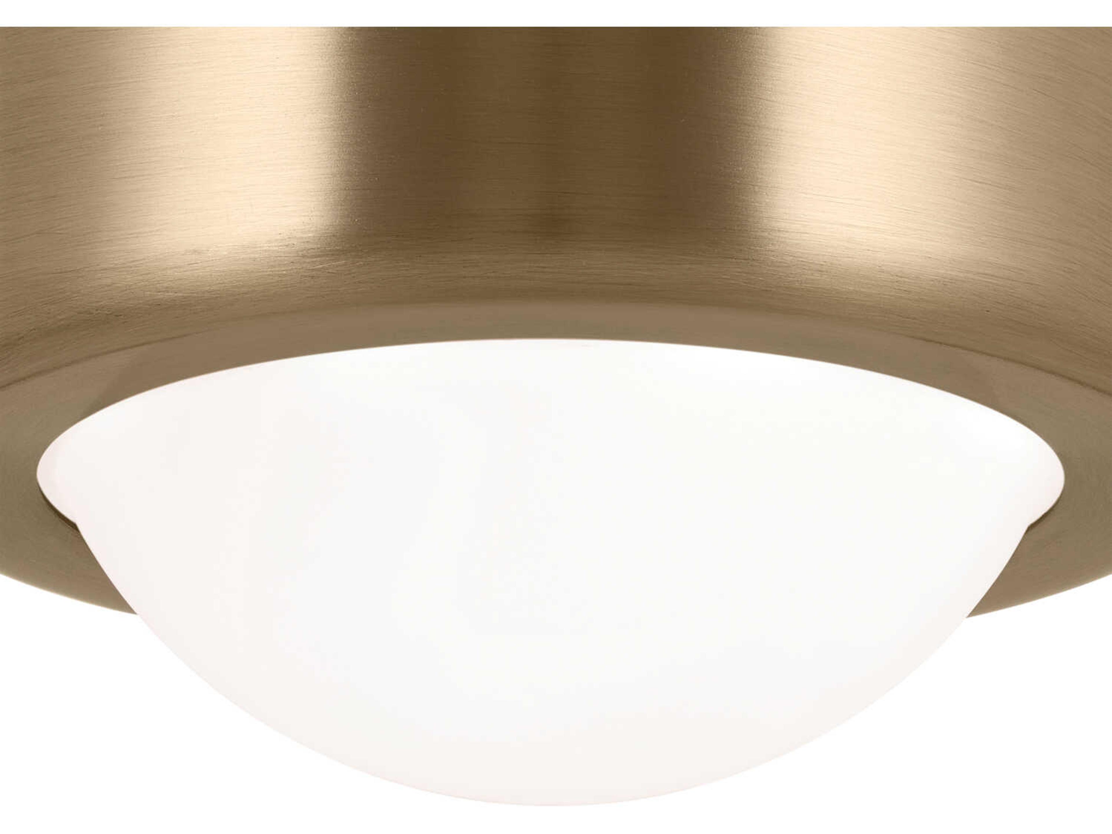Kichler Tibbi 1-Light Champagne Bronze Glass LED Dome Flush Mount