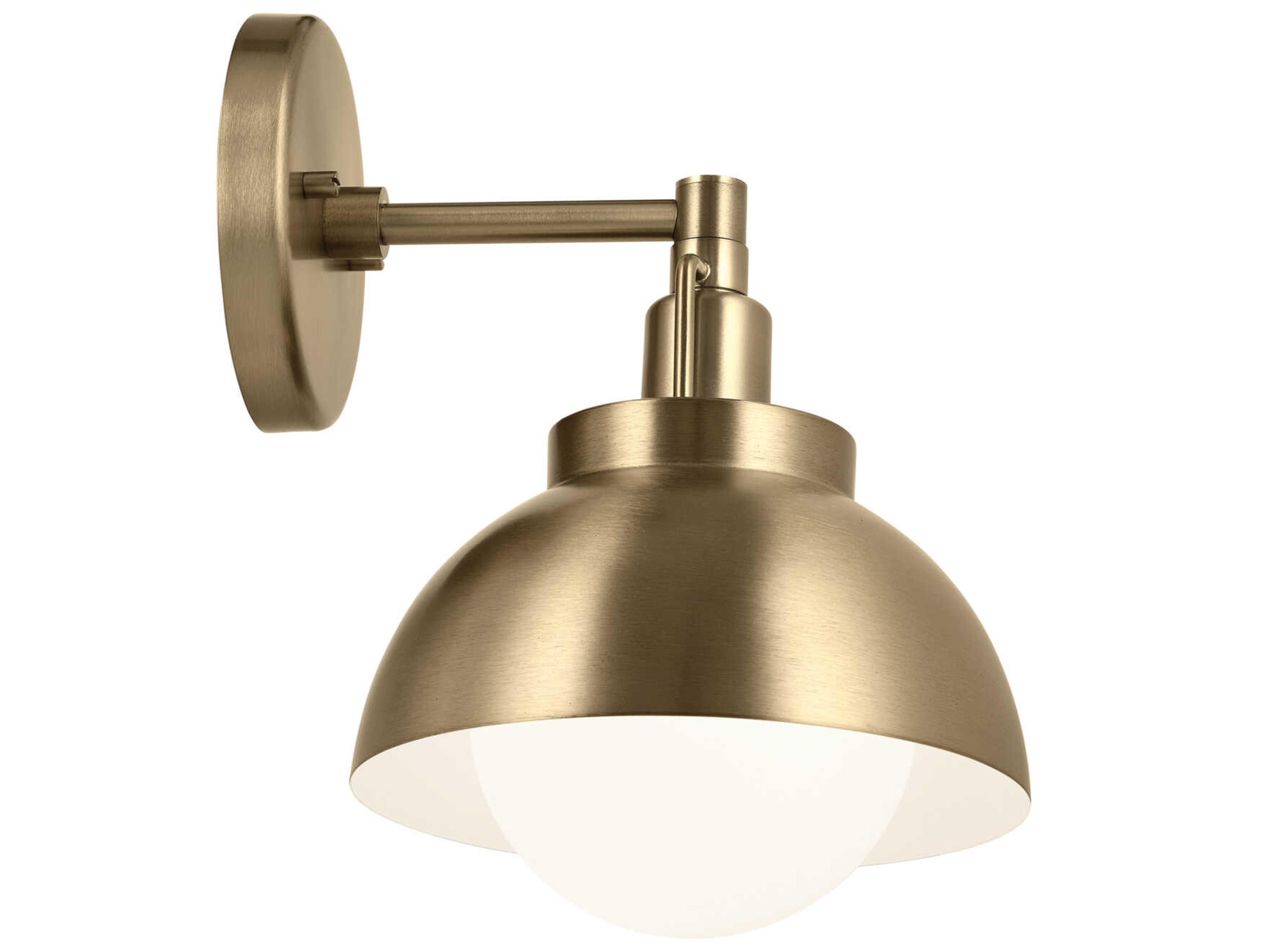 Kichler Niva 1-Light Champagne Bronze Glass Wall Sconce