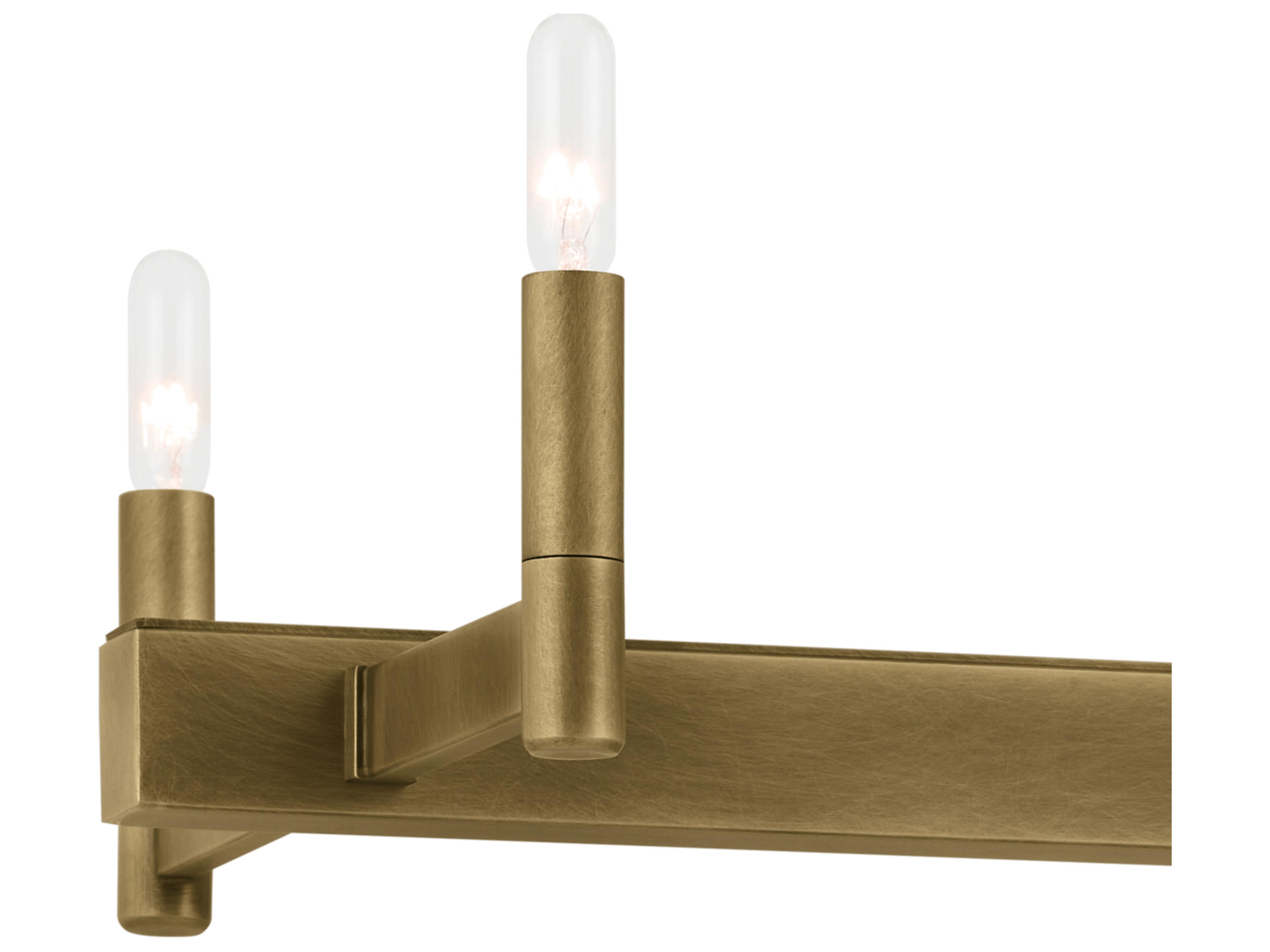 Kichler Erzo 10-Light Natural Brass Linear Island Pendant