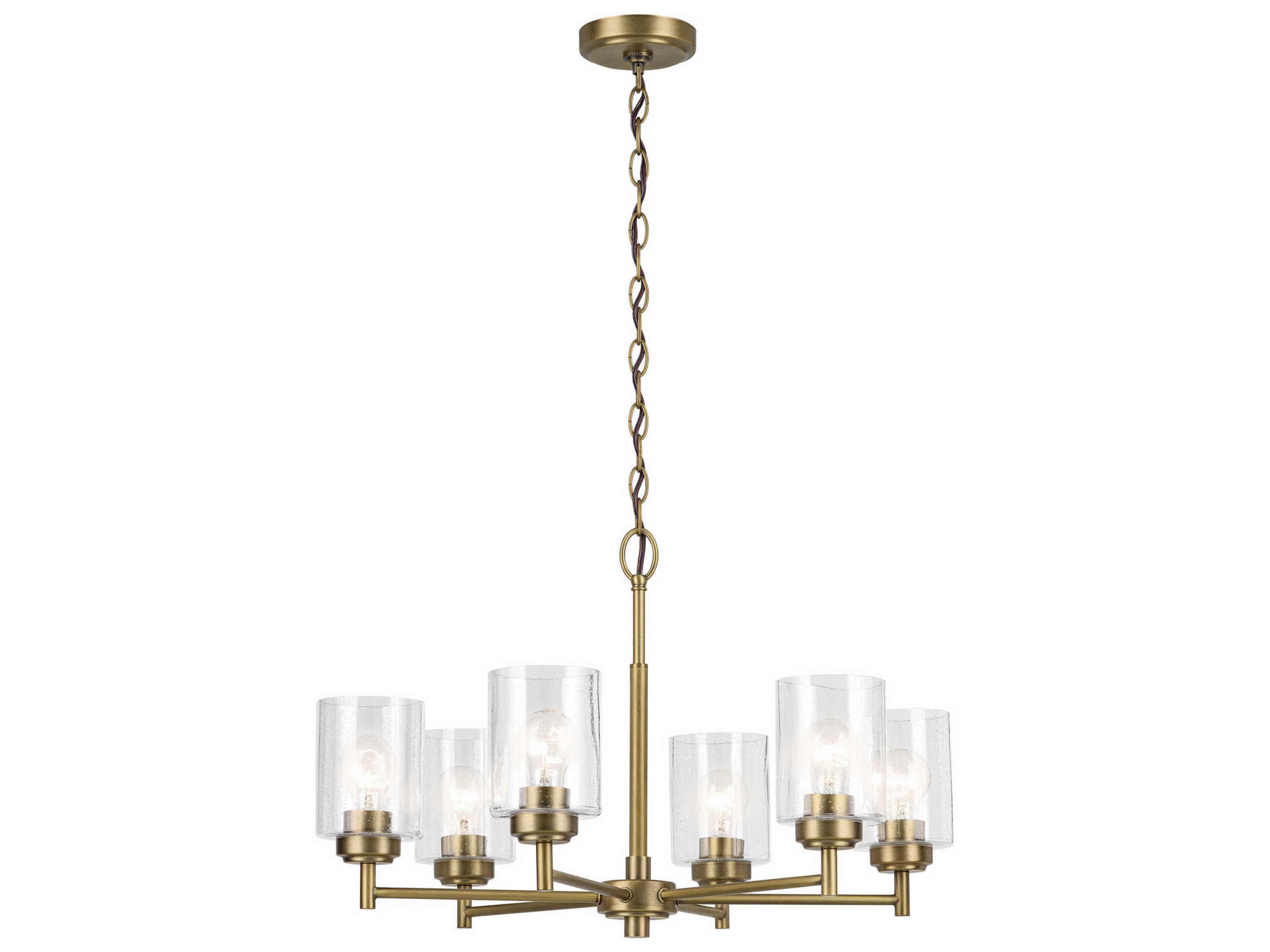 Winslow 6-Light Natural Brass Chandelier