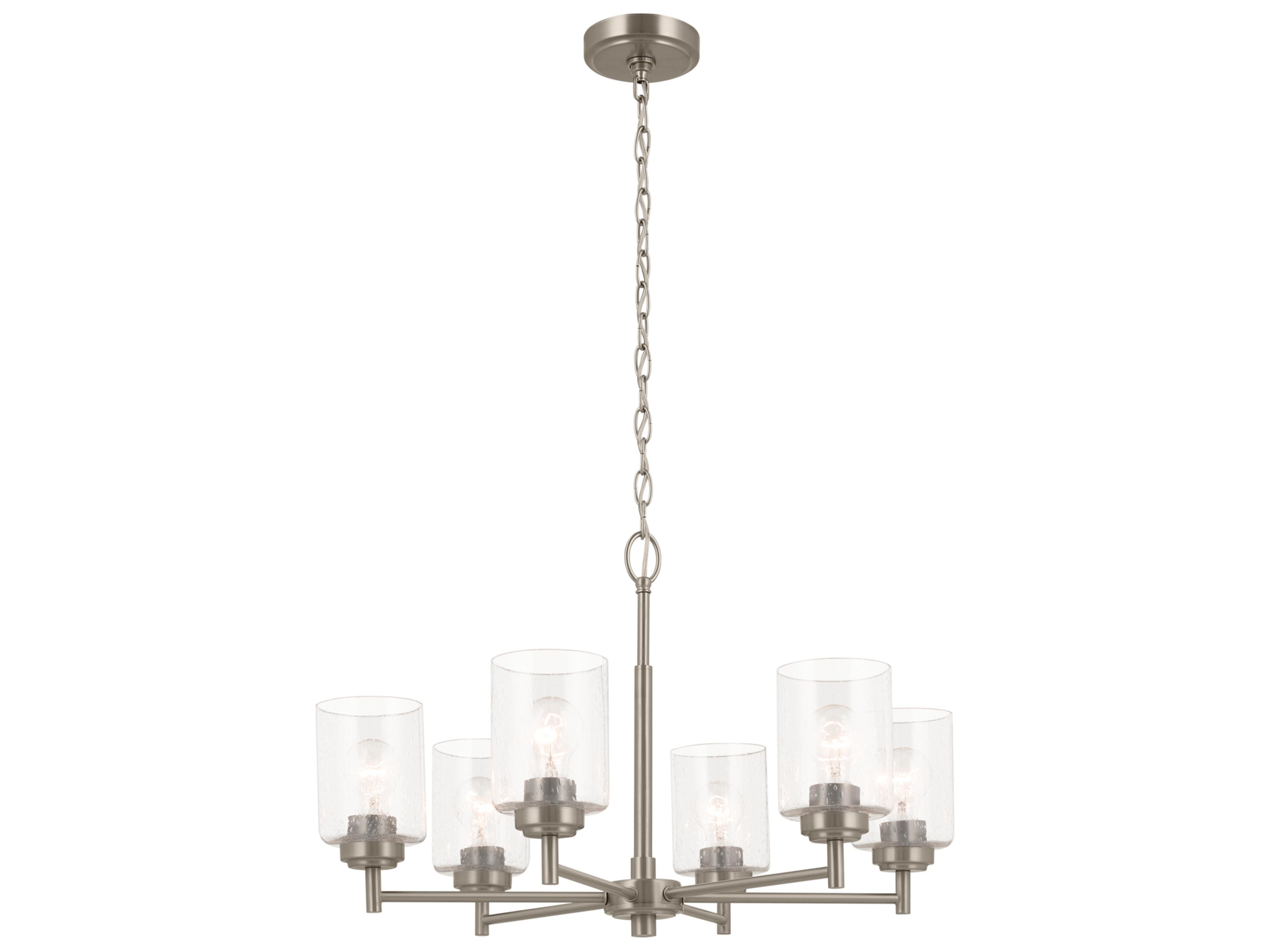 Winslow 6-Light Brushed Nickel Cylinder Chandelier