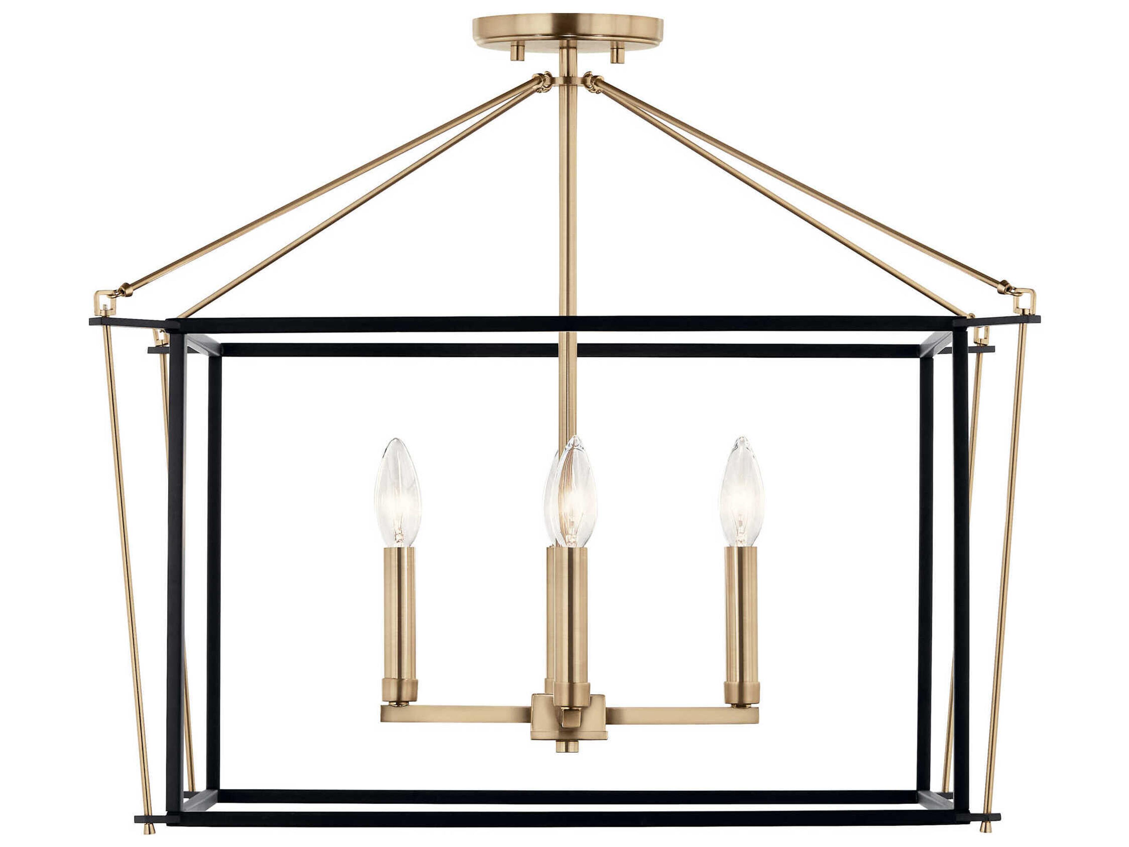 Kichler Eisley 4-Light Champagne Bronze Semi Flush Mount