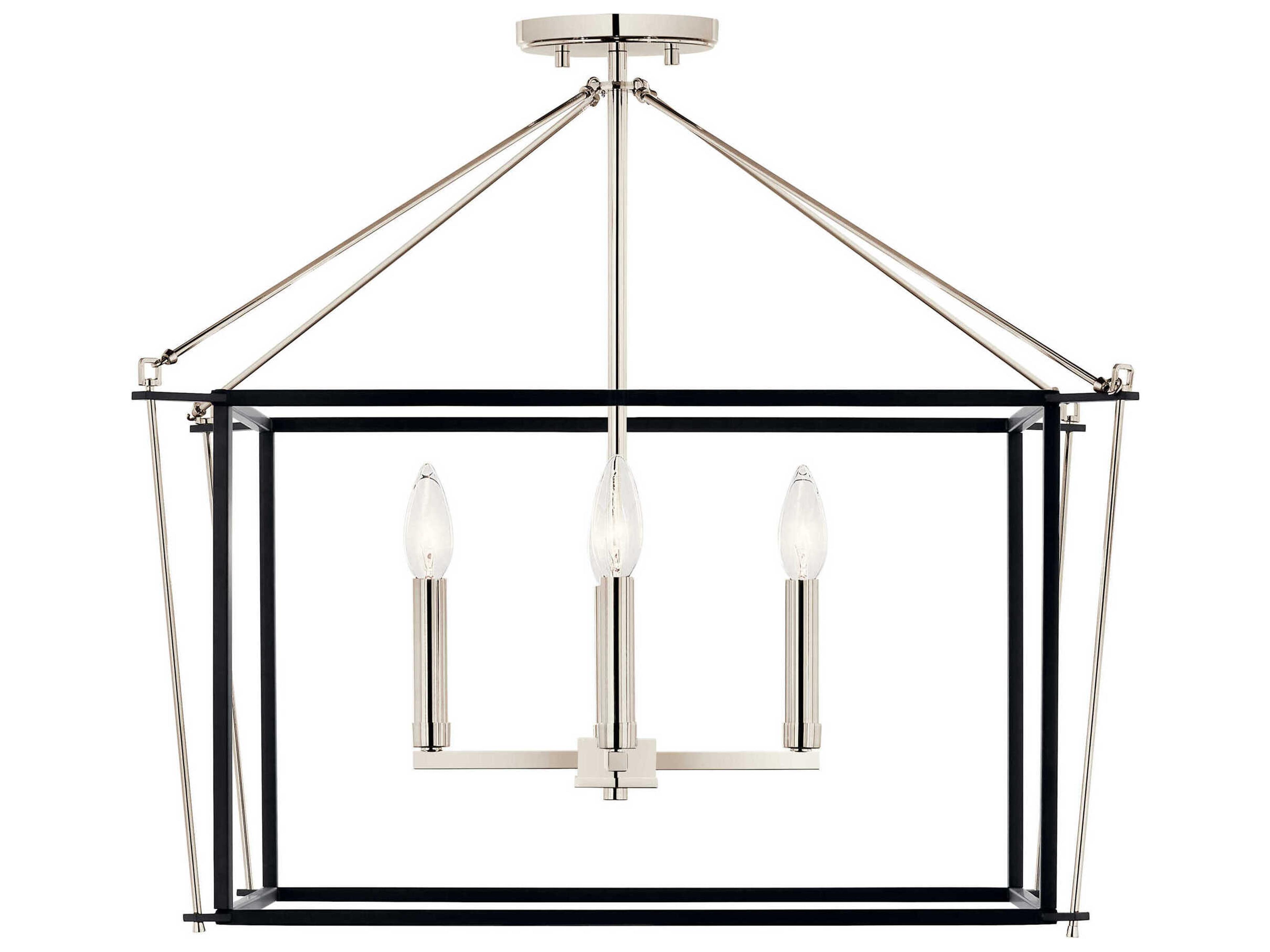 Kichler Eisley 4-Light Polished Nickel Semi Flush Mount