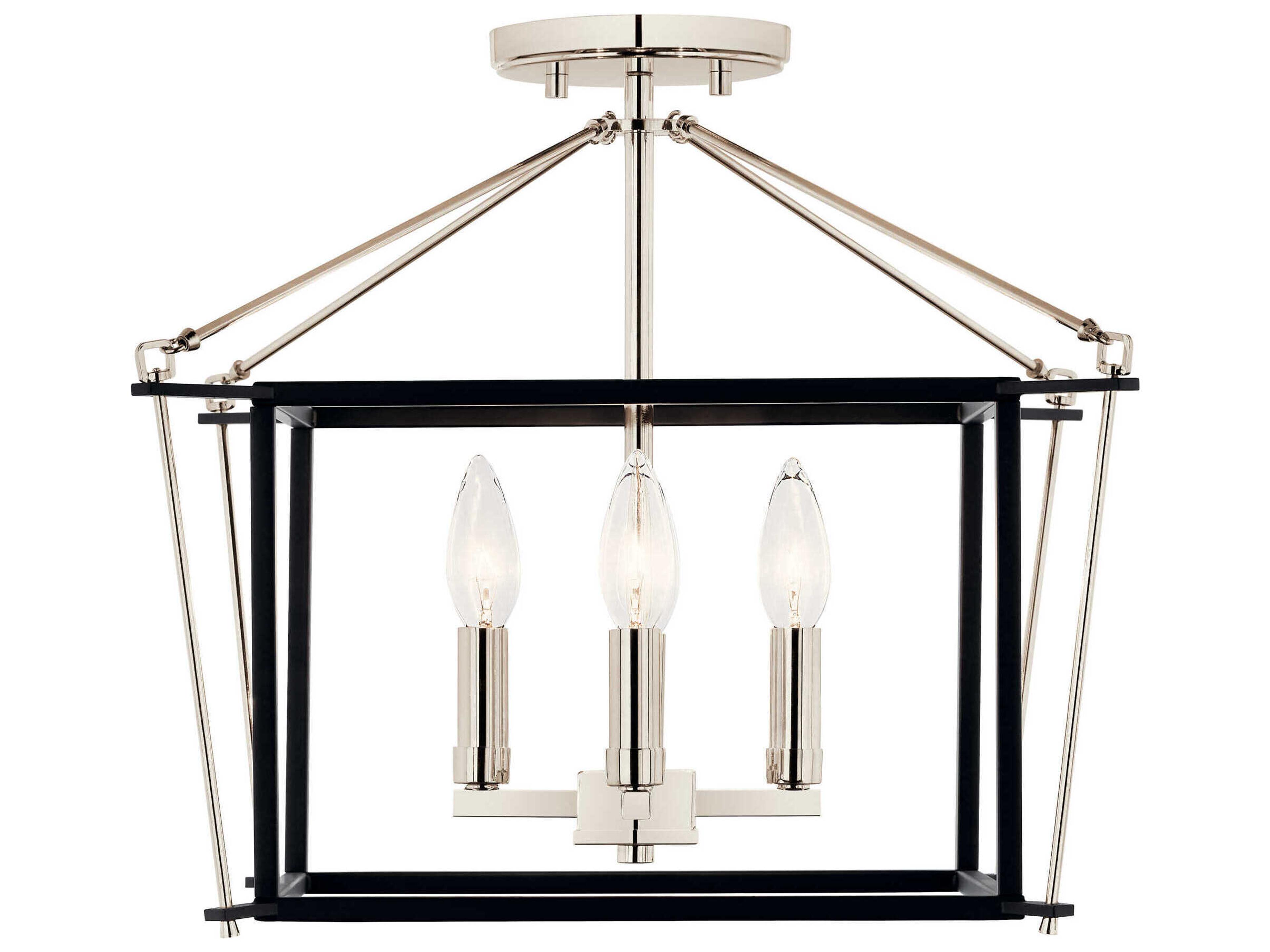Kichler Eisley 4-Light Polished Nickel Semi Flush Mount