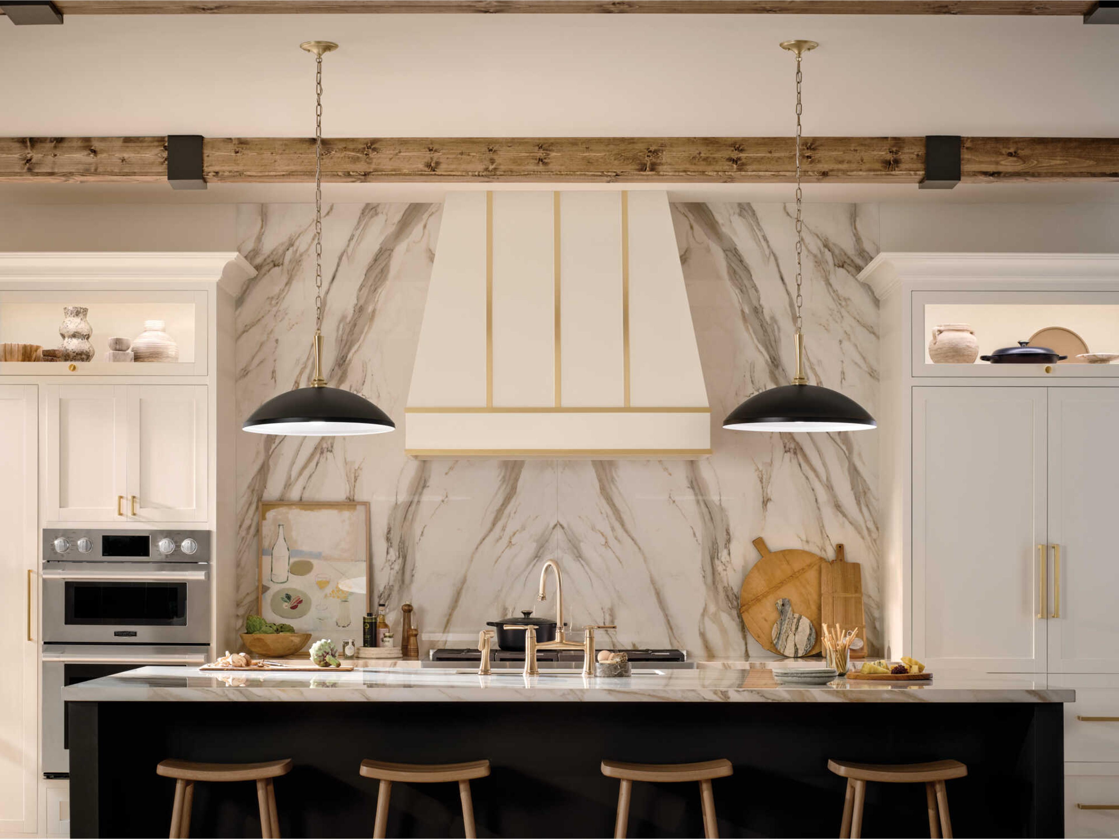 Kichler Delarosa 1-Light Black Pendant