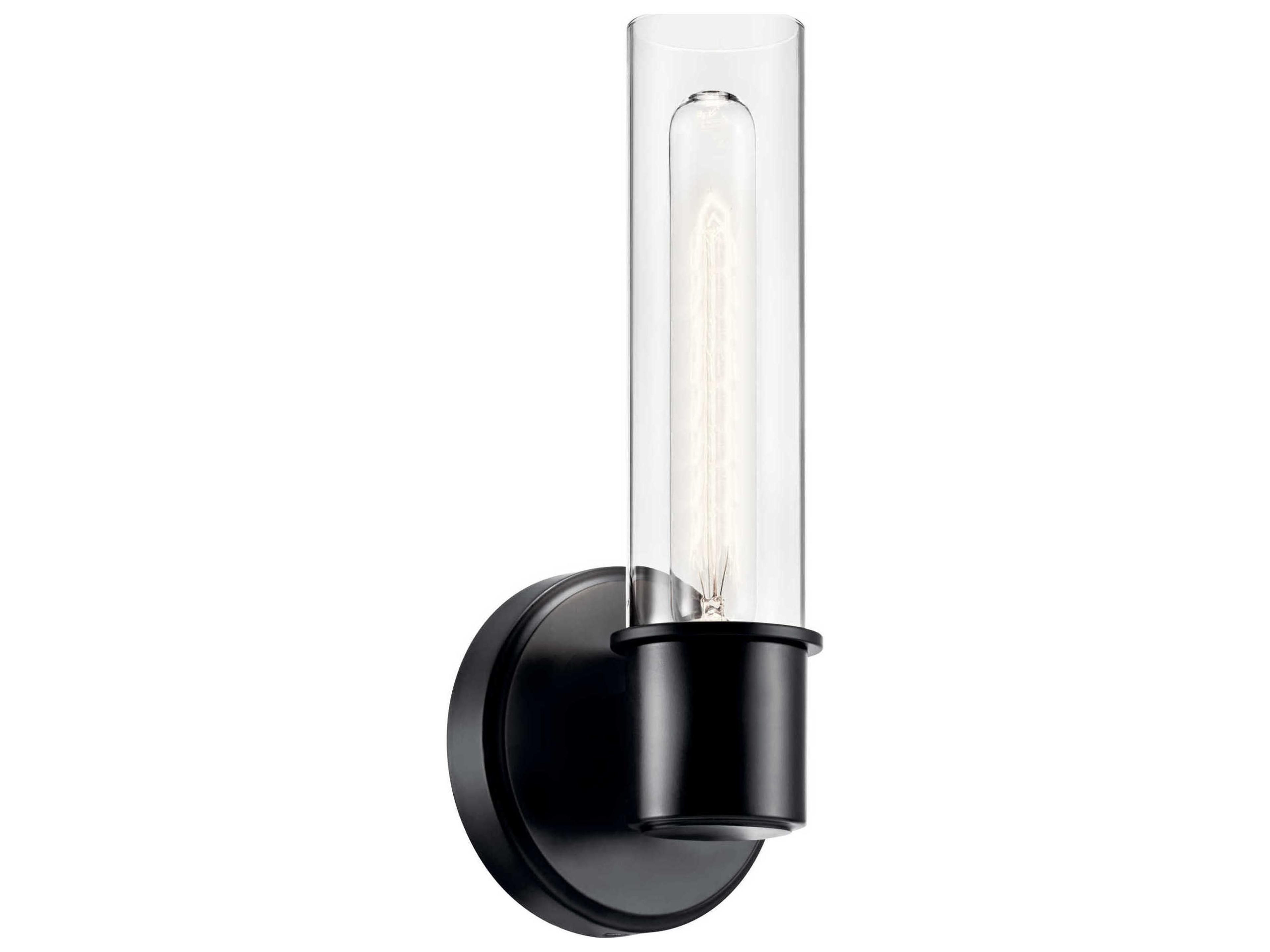 Aviv 1-Light Black Wall Sconce