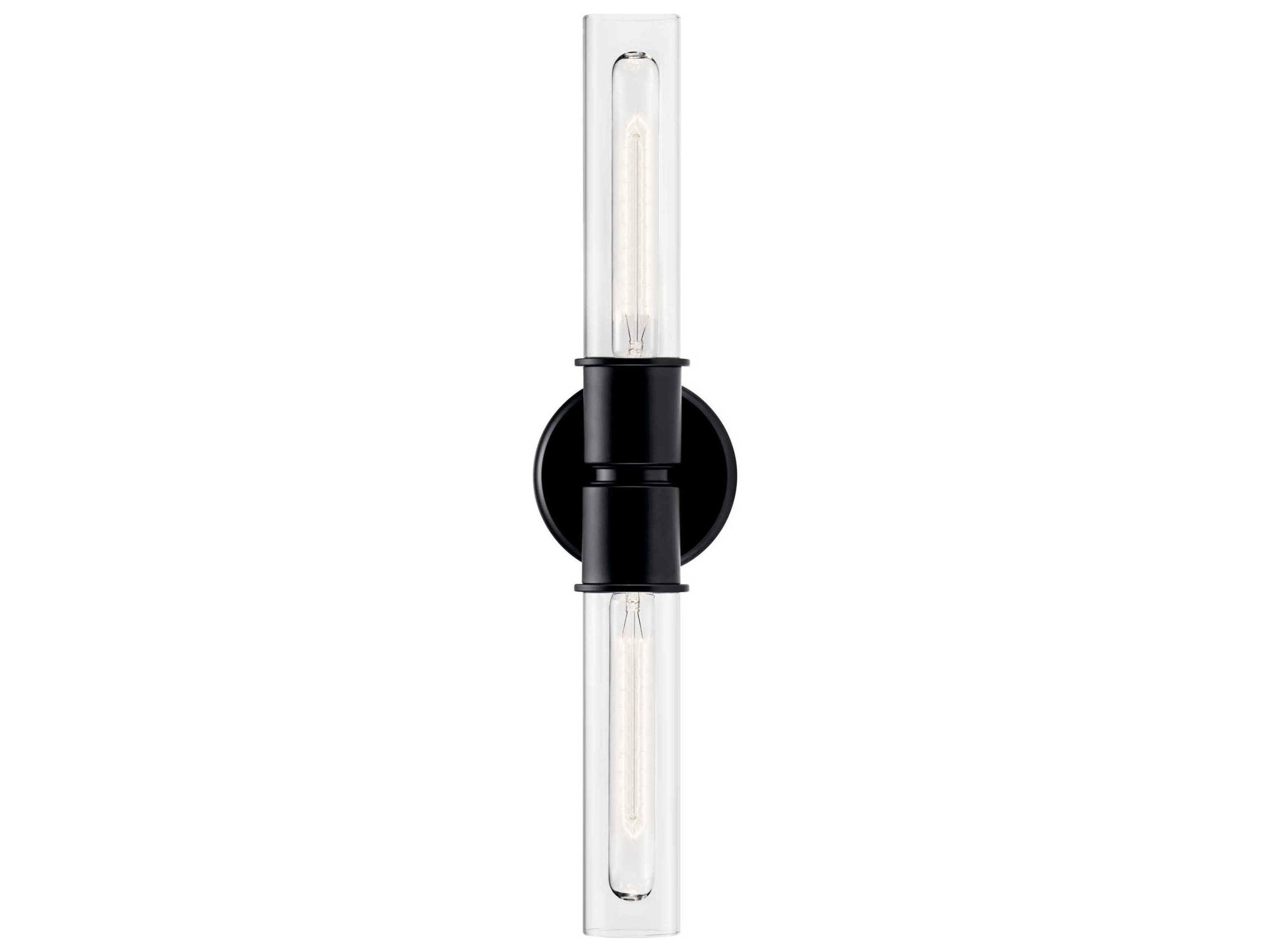 Kichler Aviv 2-Light Black Wall Sconce