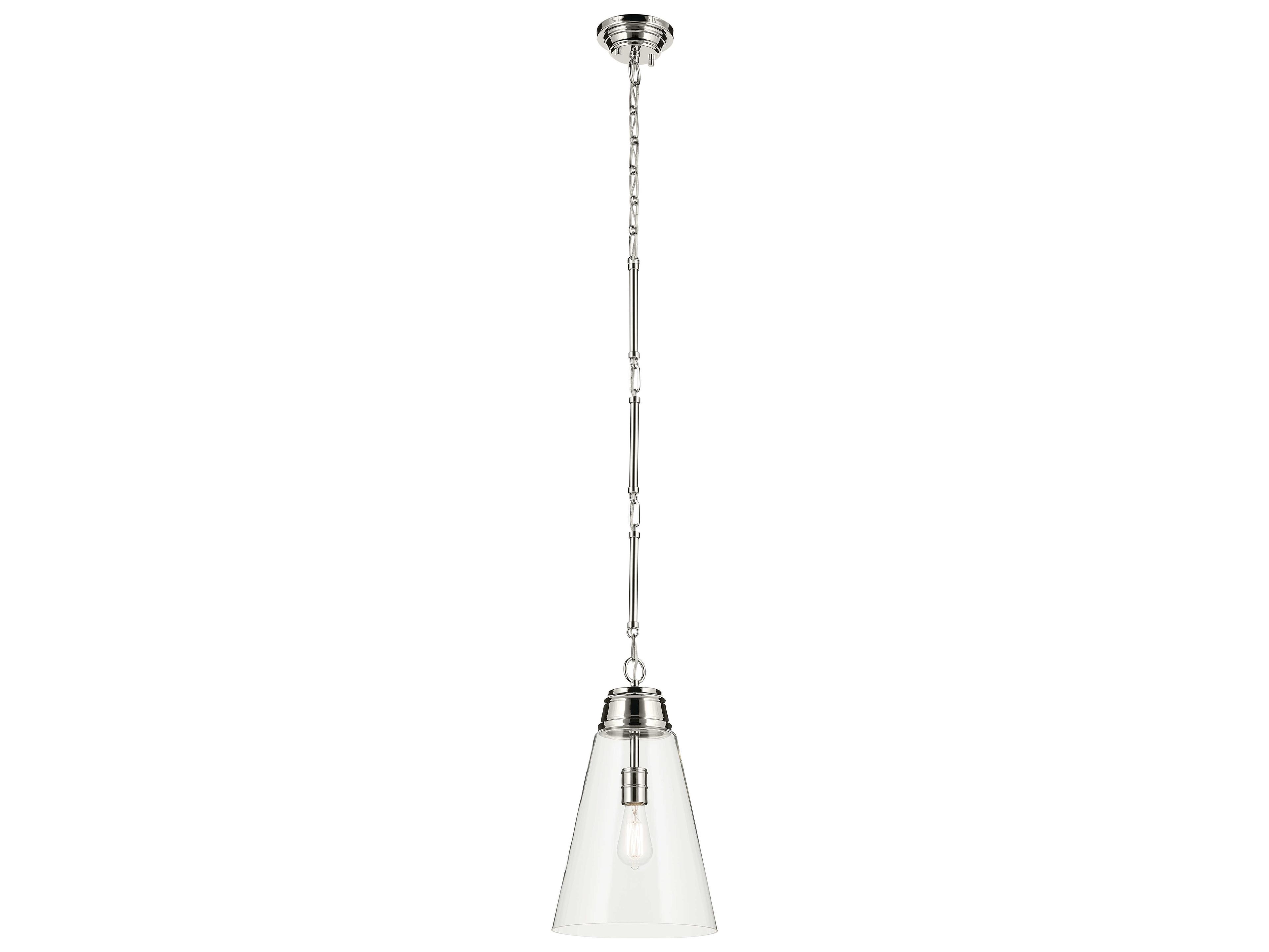 Marsailli 1-Light Polished Nickel Mini Pendant