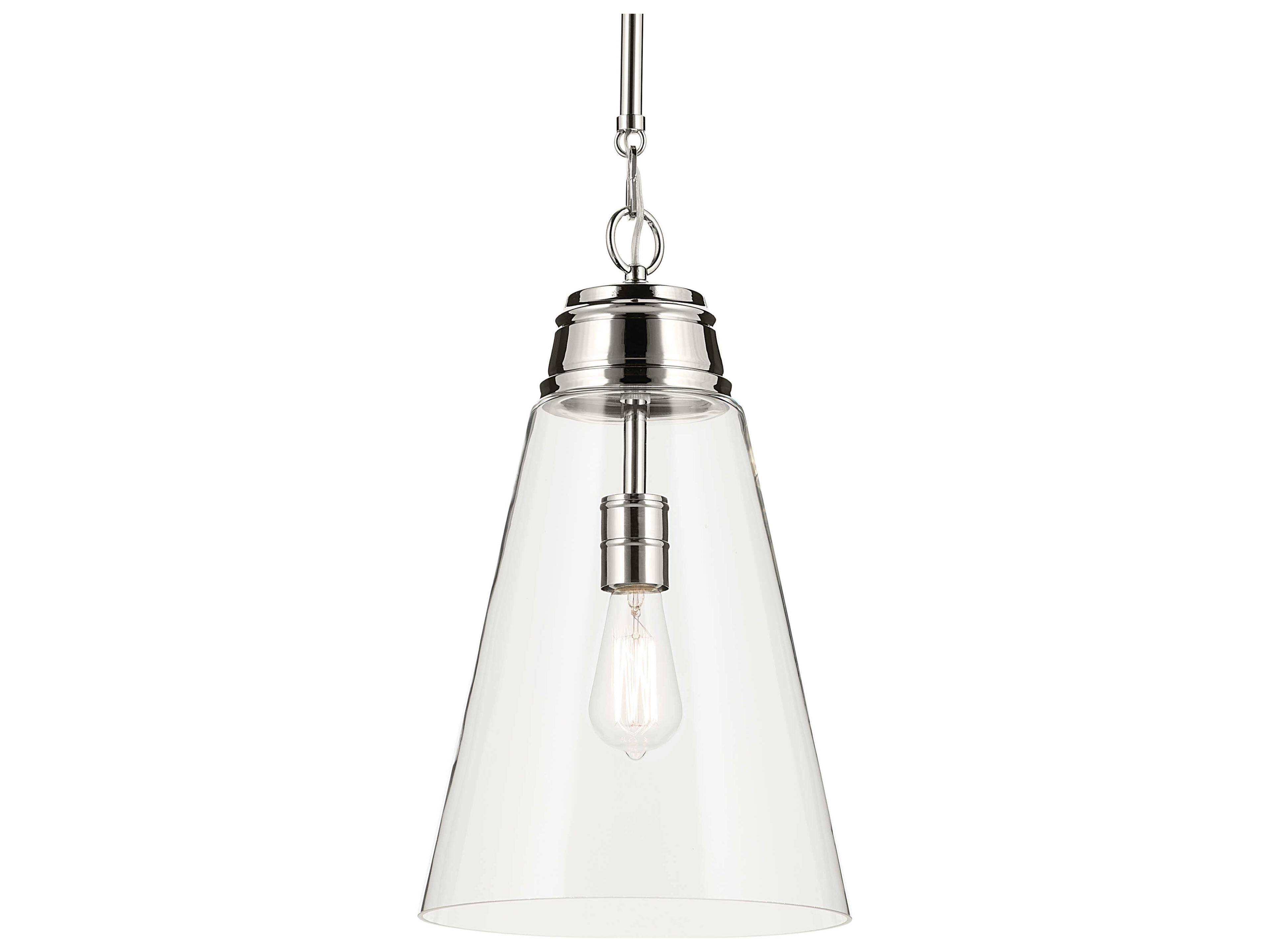 Kichler Marsailli 1-Light Polished Nickel Mini Pendant