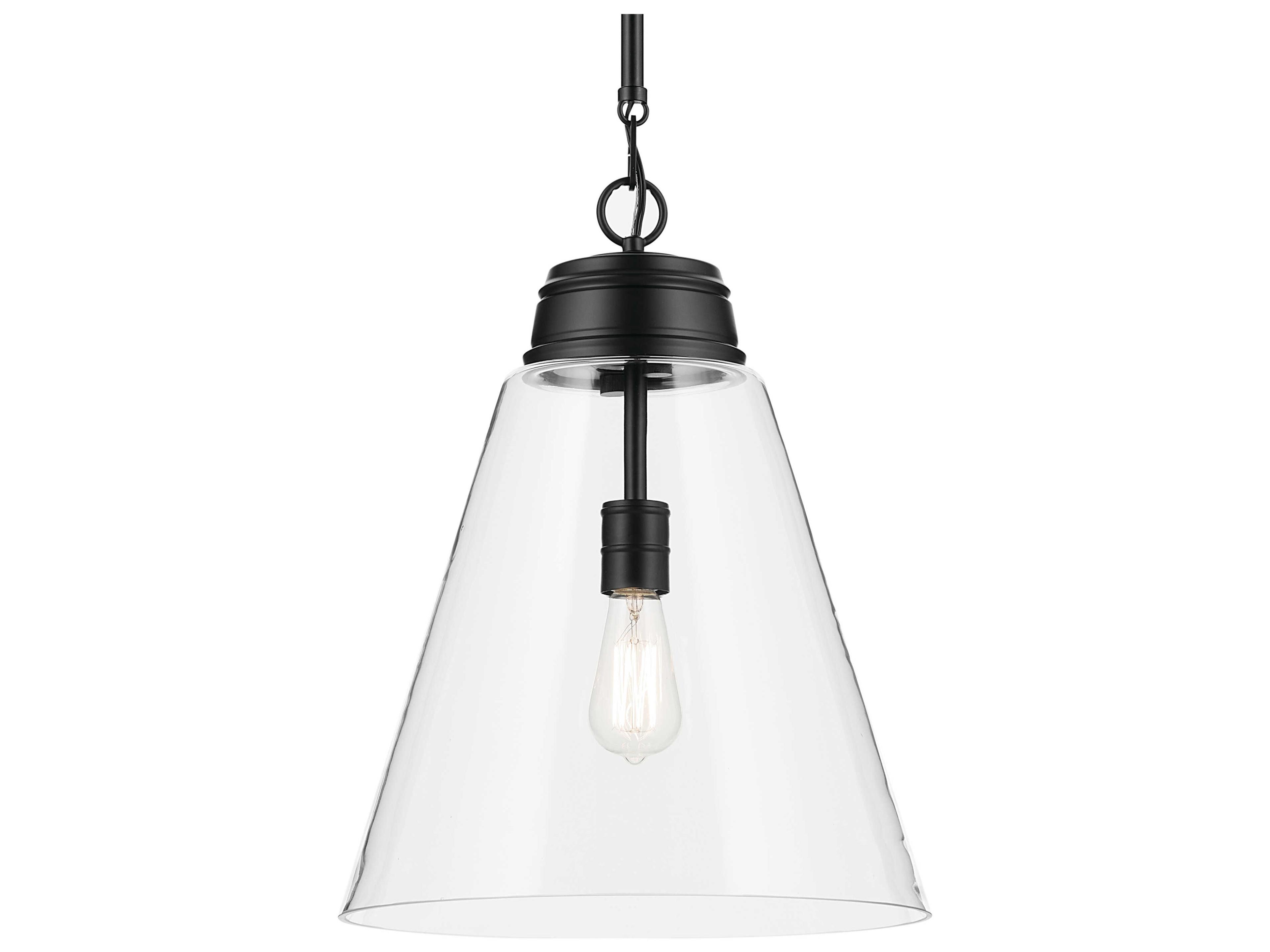 Kichler Marsailli 1-Light Black Pendant