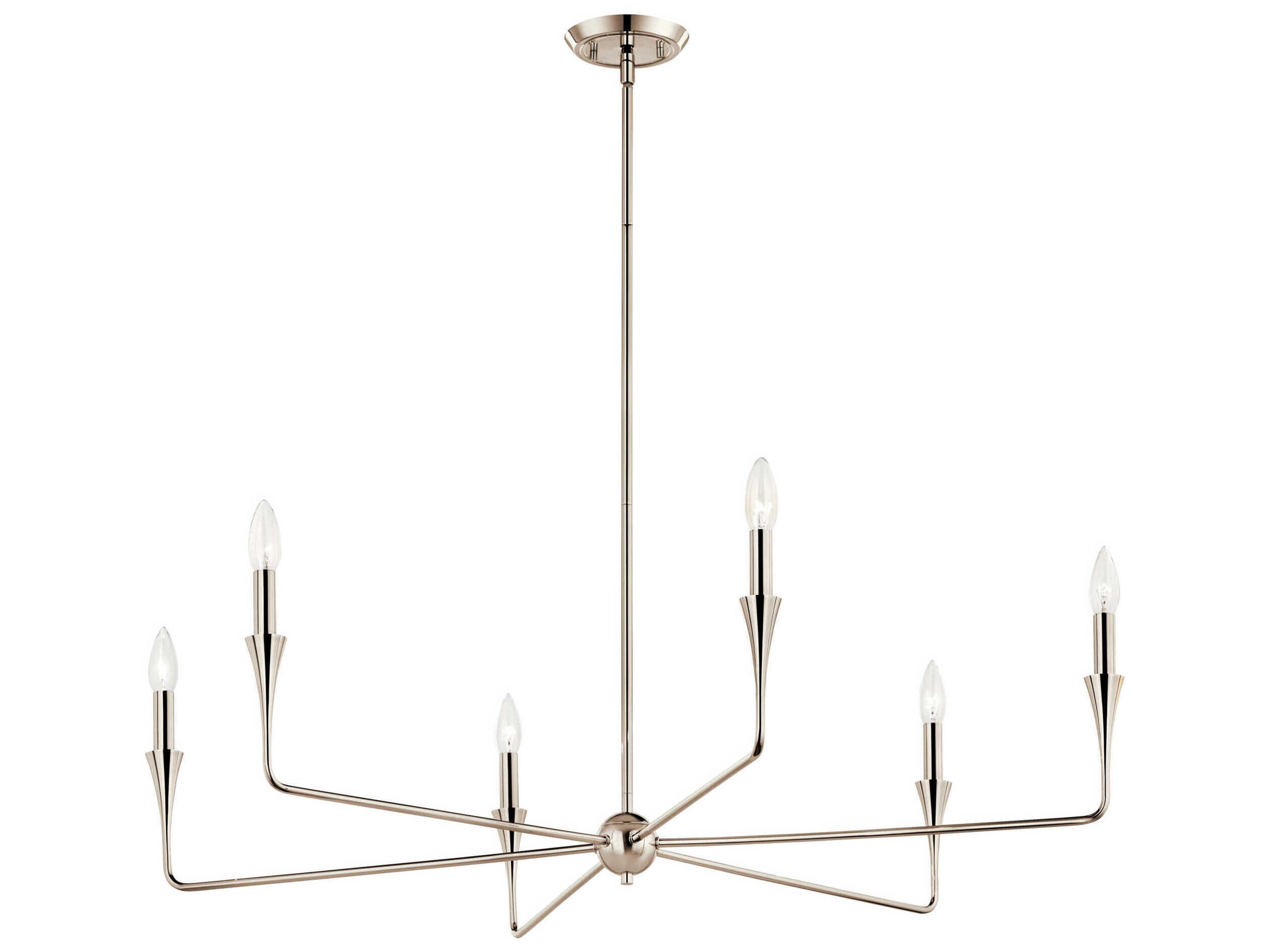 Alvaro 6-Light Polished Nickel Chandelier