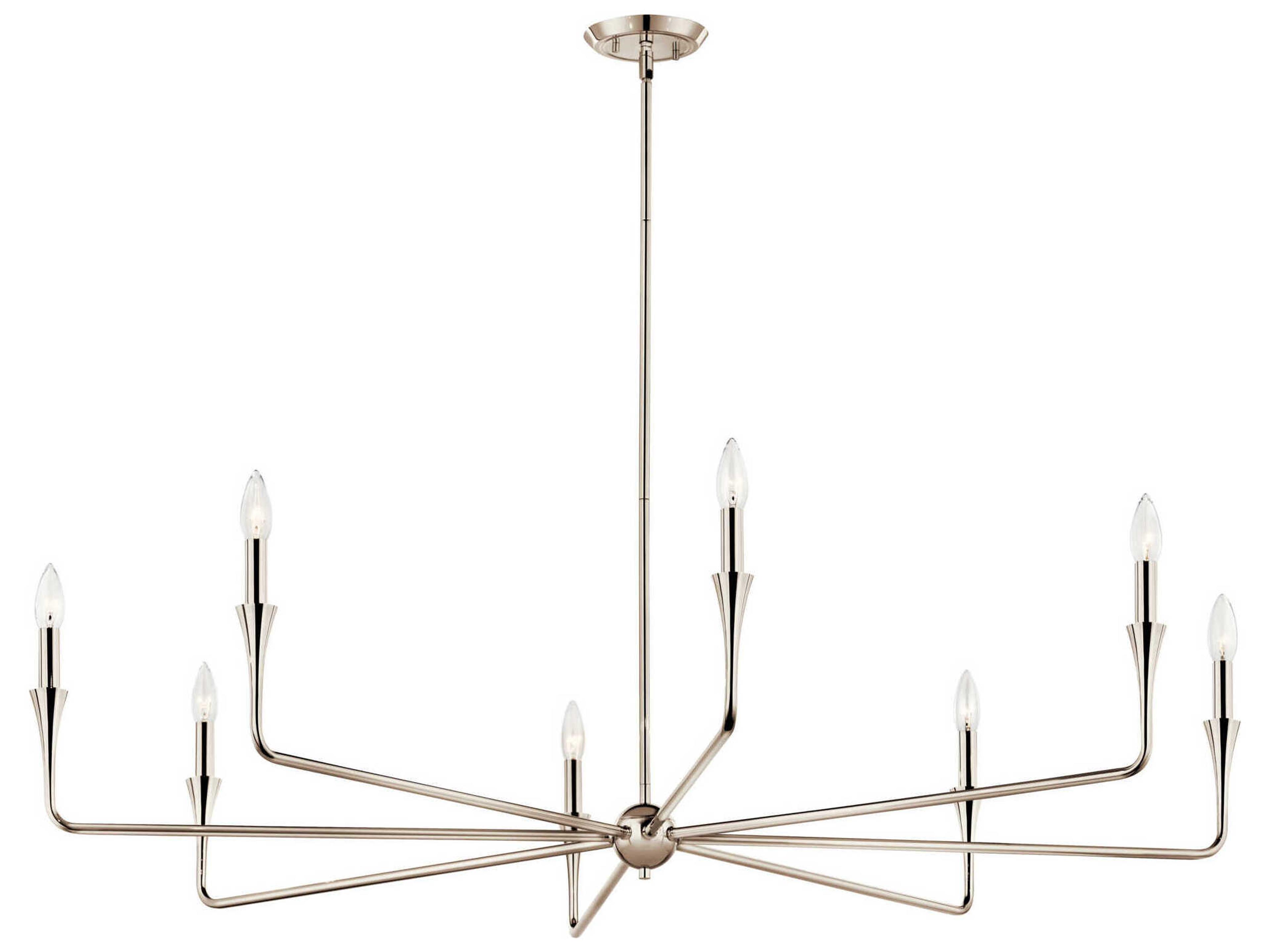 Alvaro 8-Light Polished Nickel Chandelier