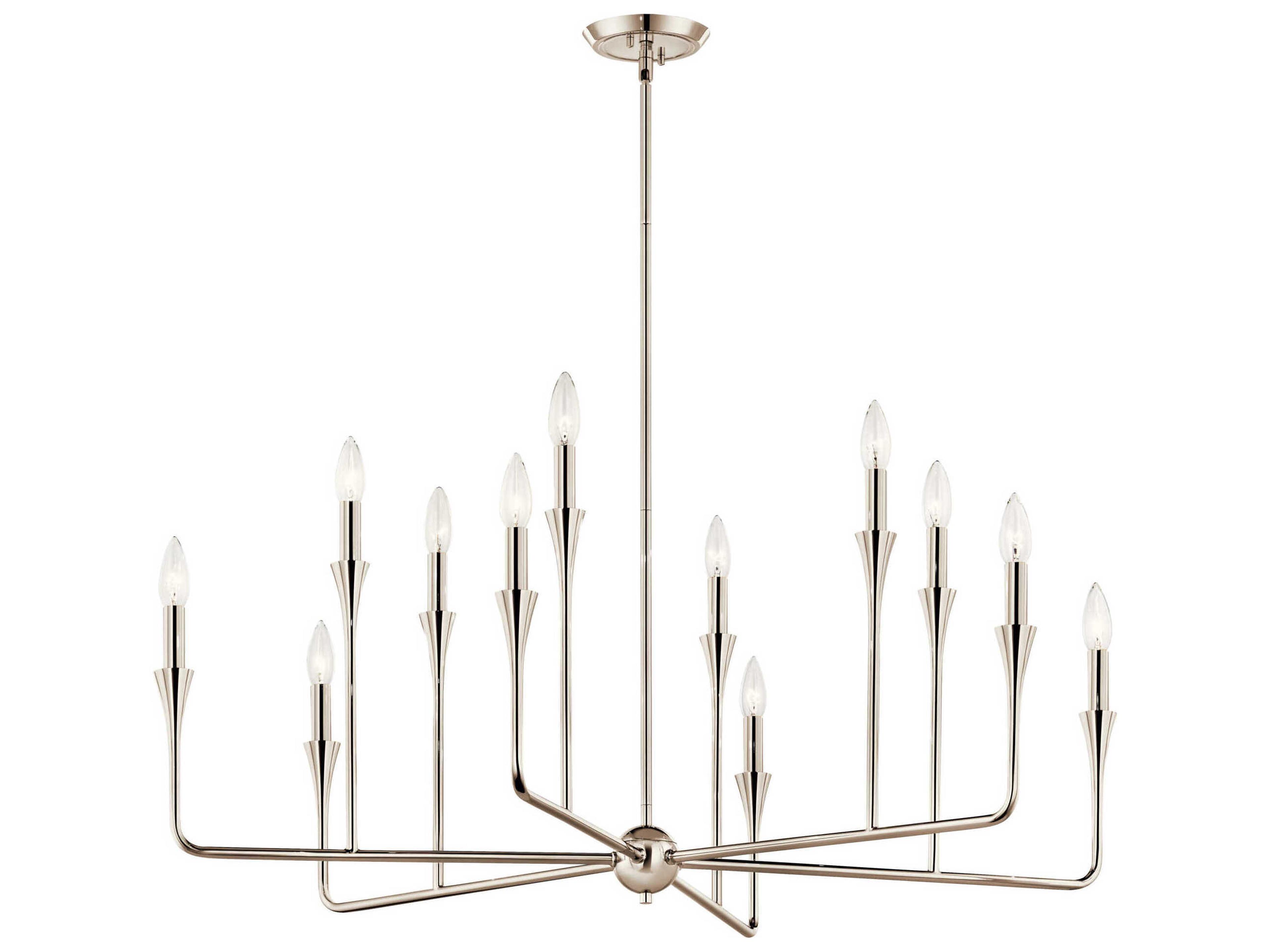 Alvaro 12-Light Polished Nickel Chandelier