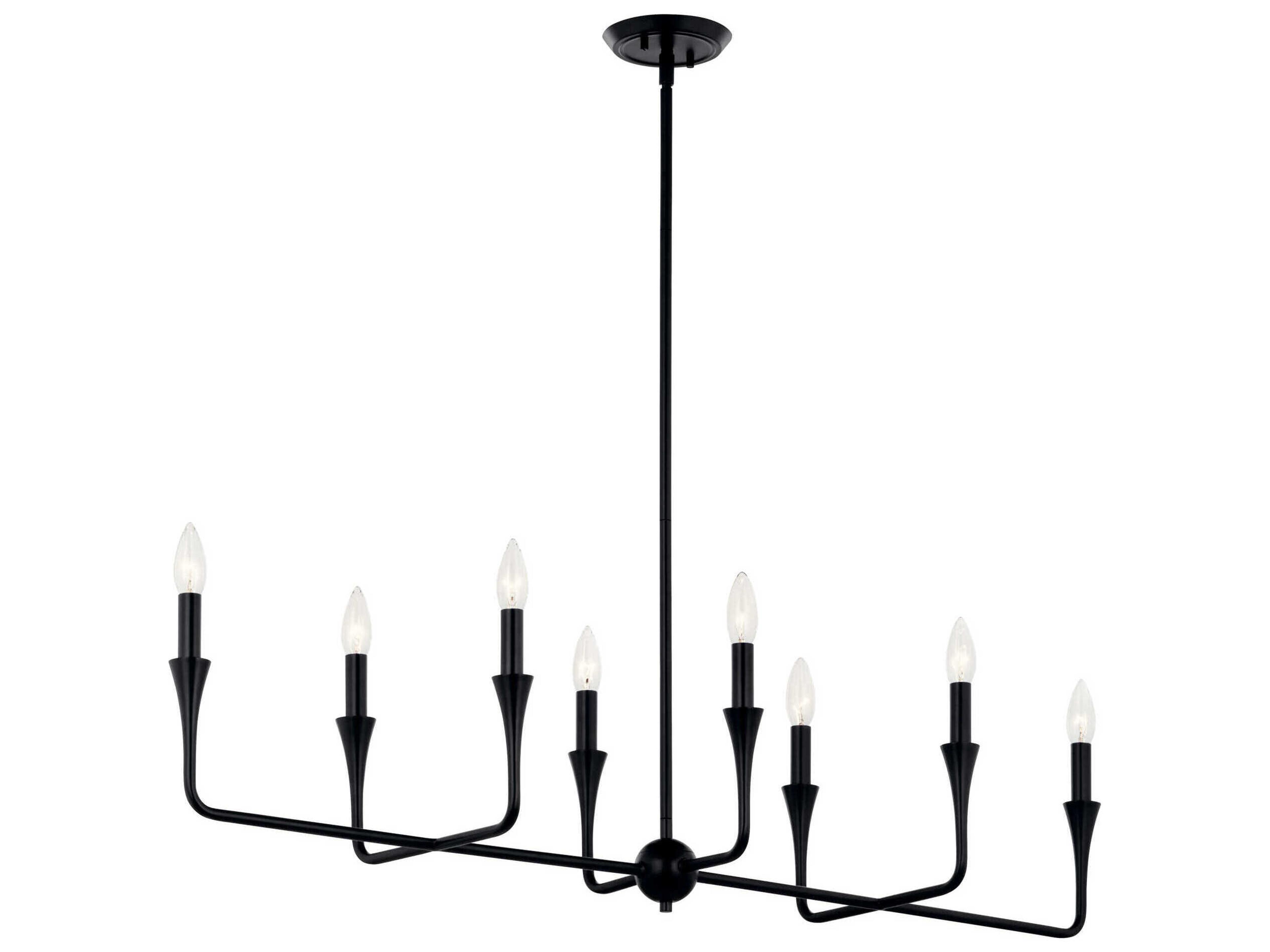 Alvaro 8-Light Black Island Pendant