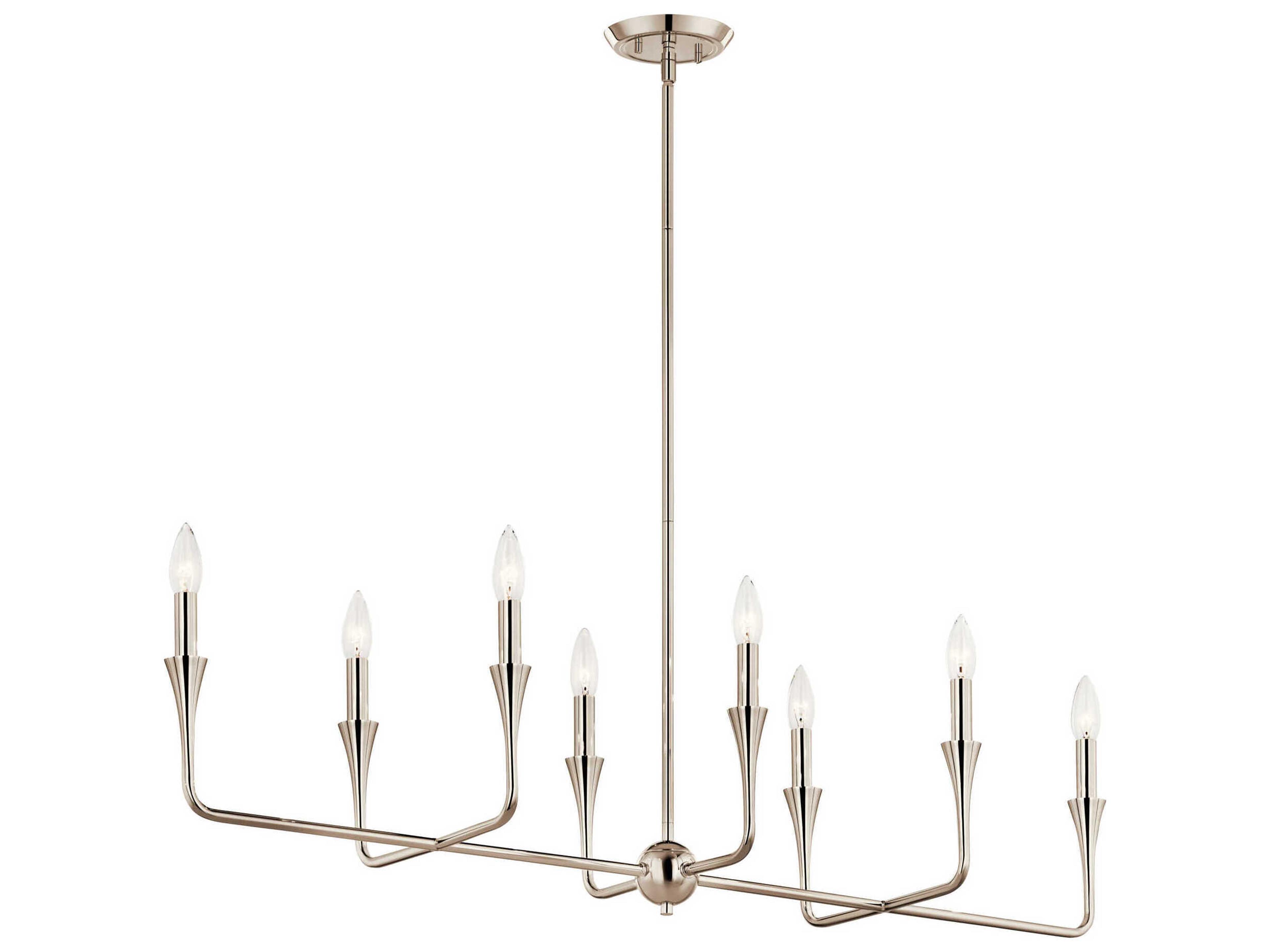 Alvaro 8-Light Polished Nickel Island Pendant