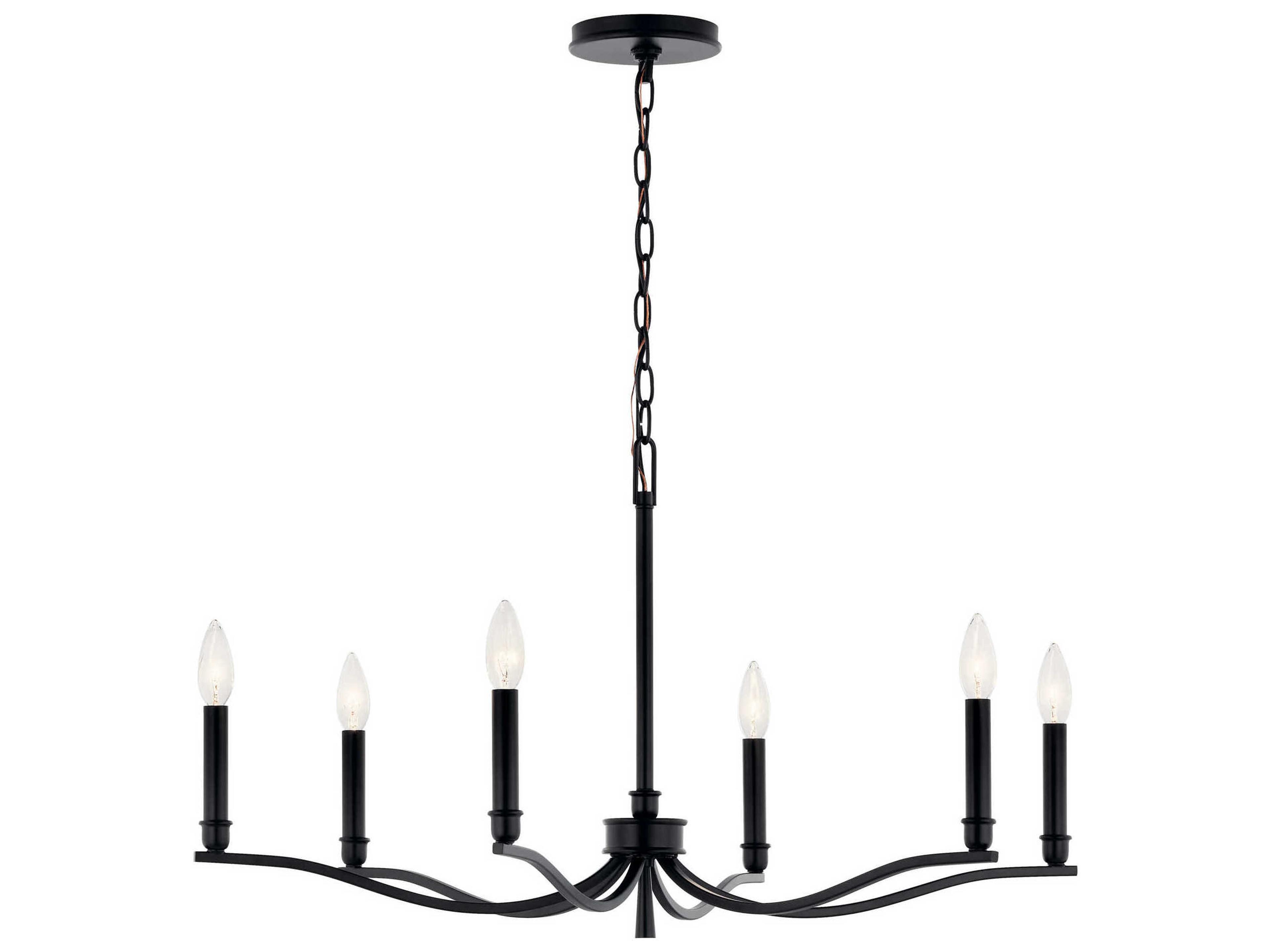Kichler Malene 6-Light Black Chandelier