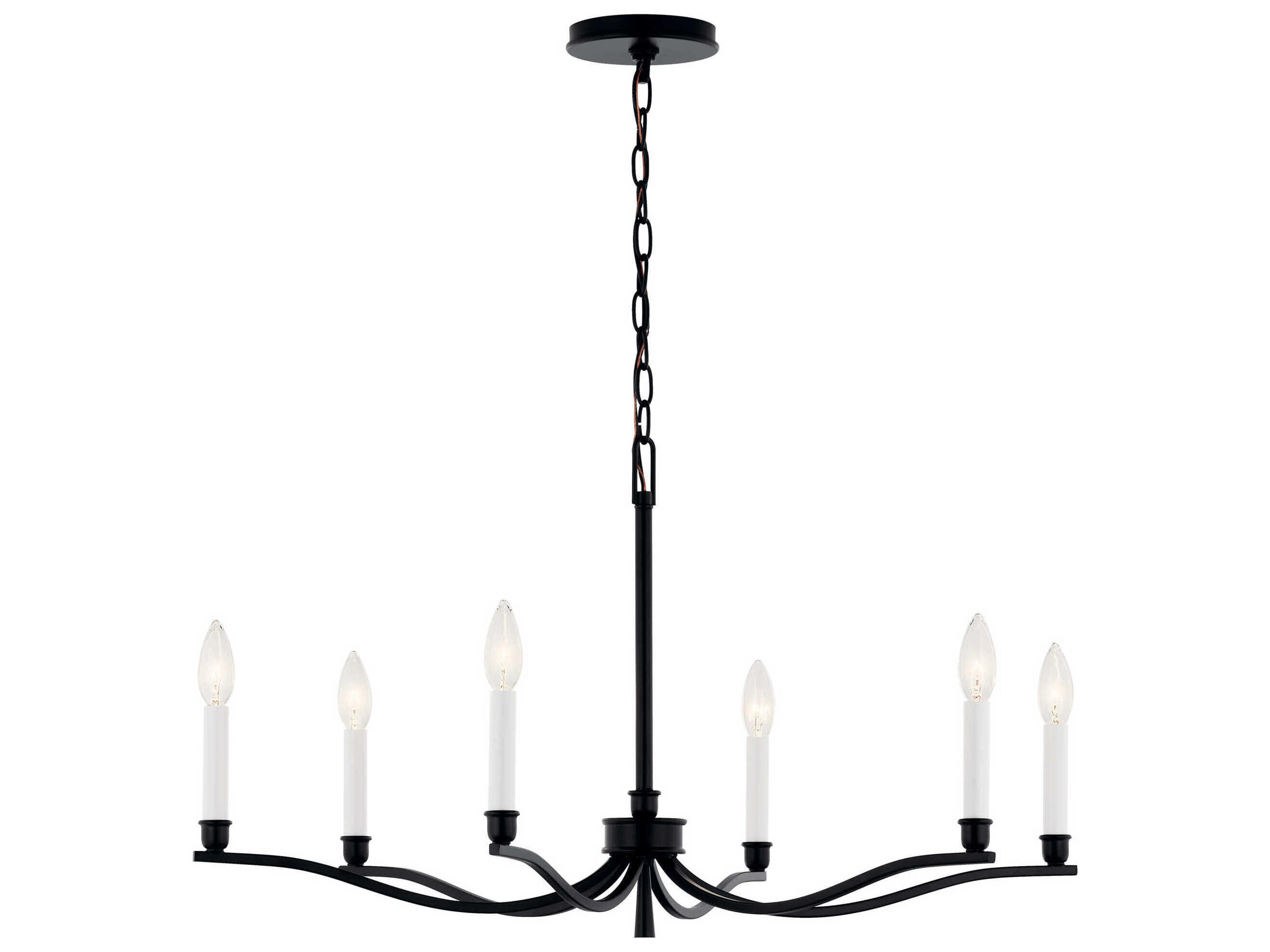 Kichler Malene 6-Light Black Chandelier