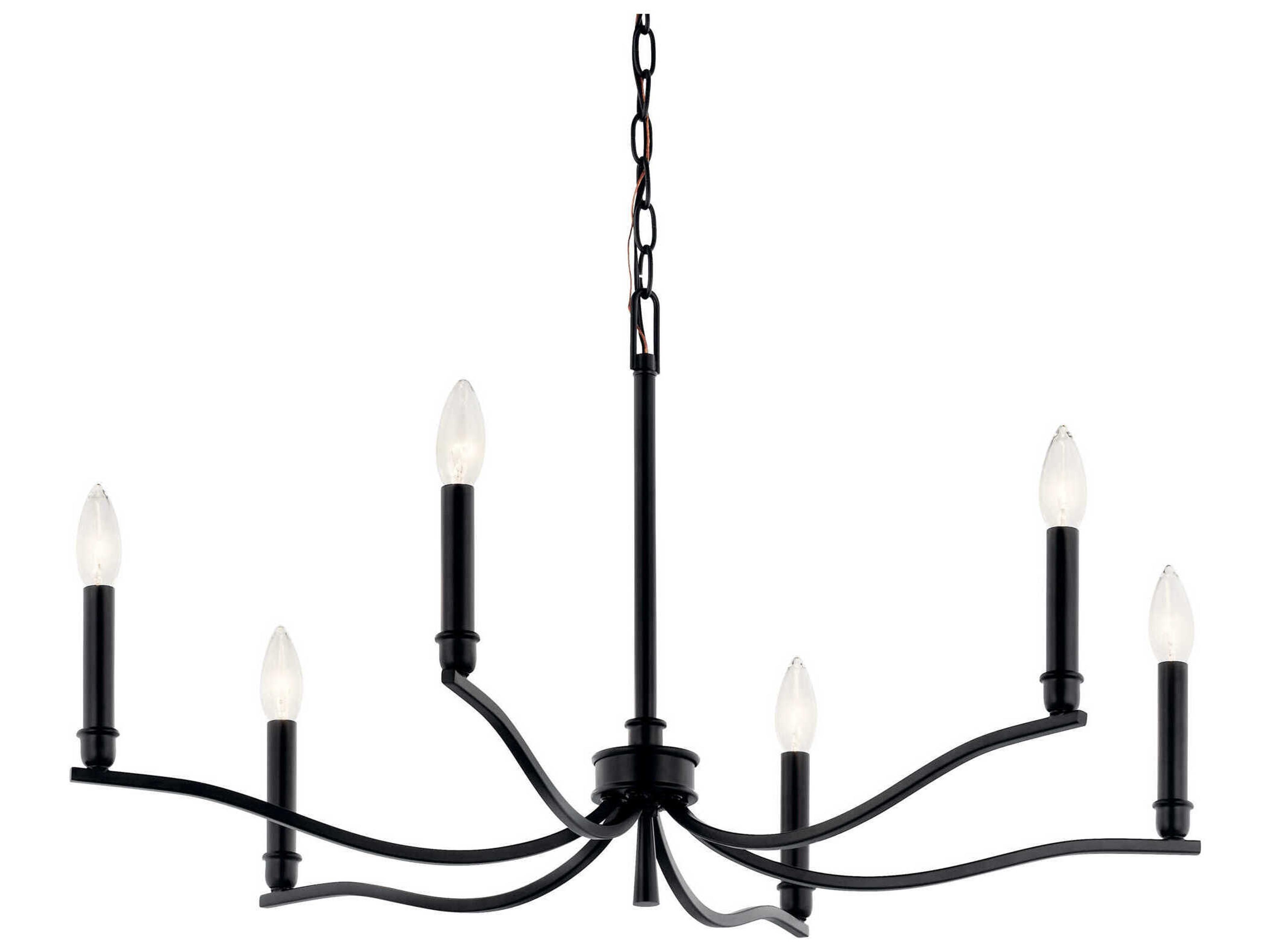 Kichler Malene 6-Light Black Chandelier