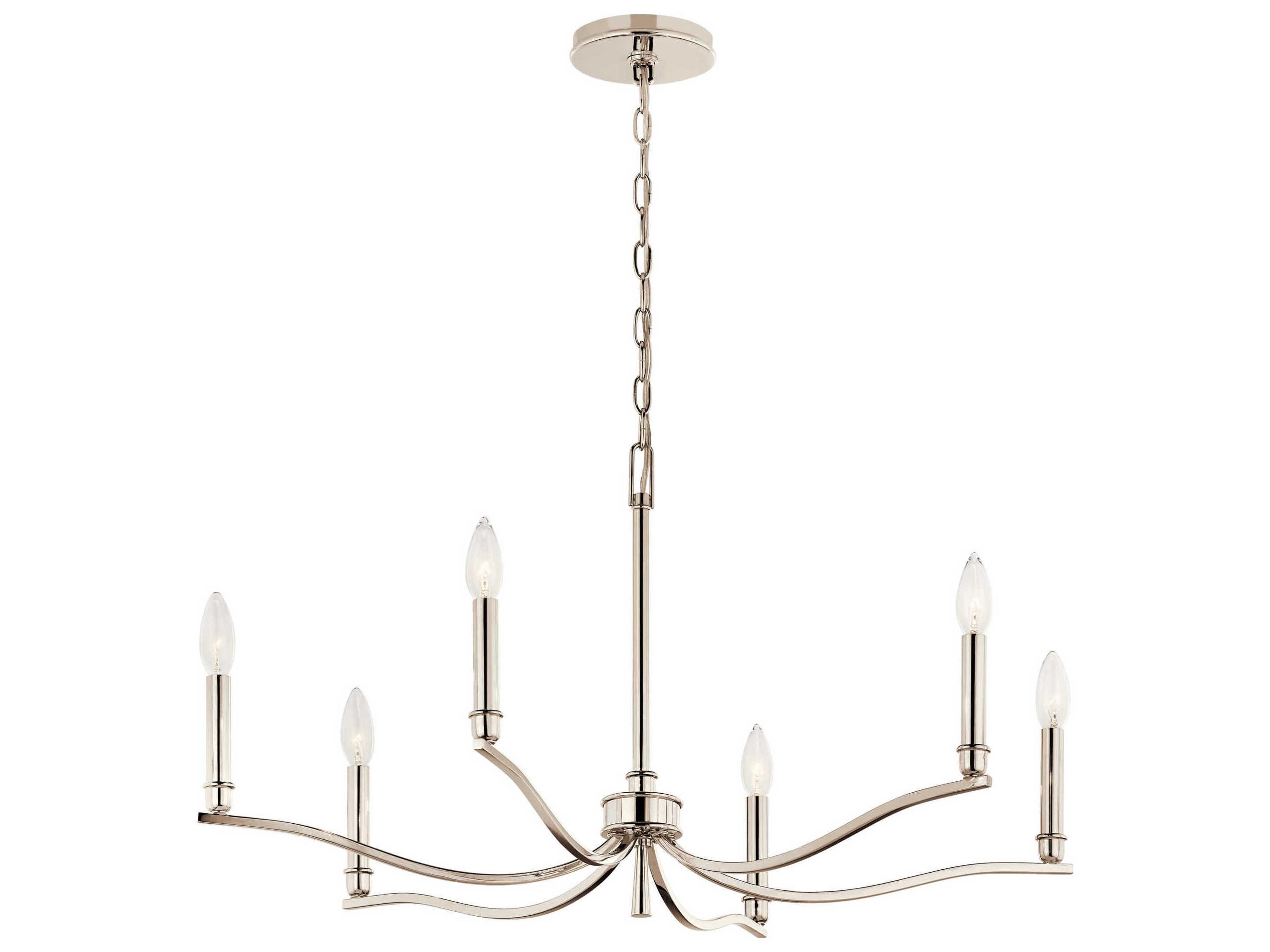 Malene 6-Light Polished Nickel Chandelier