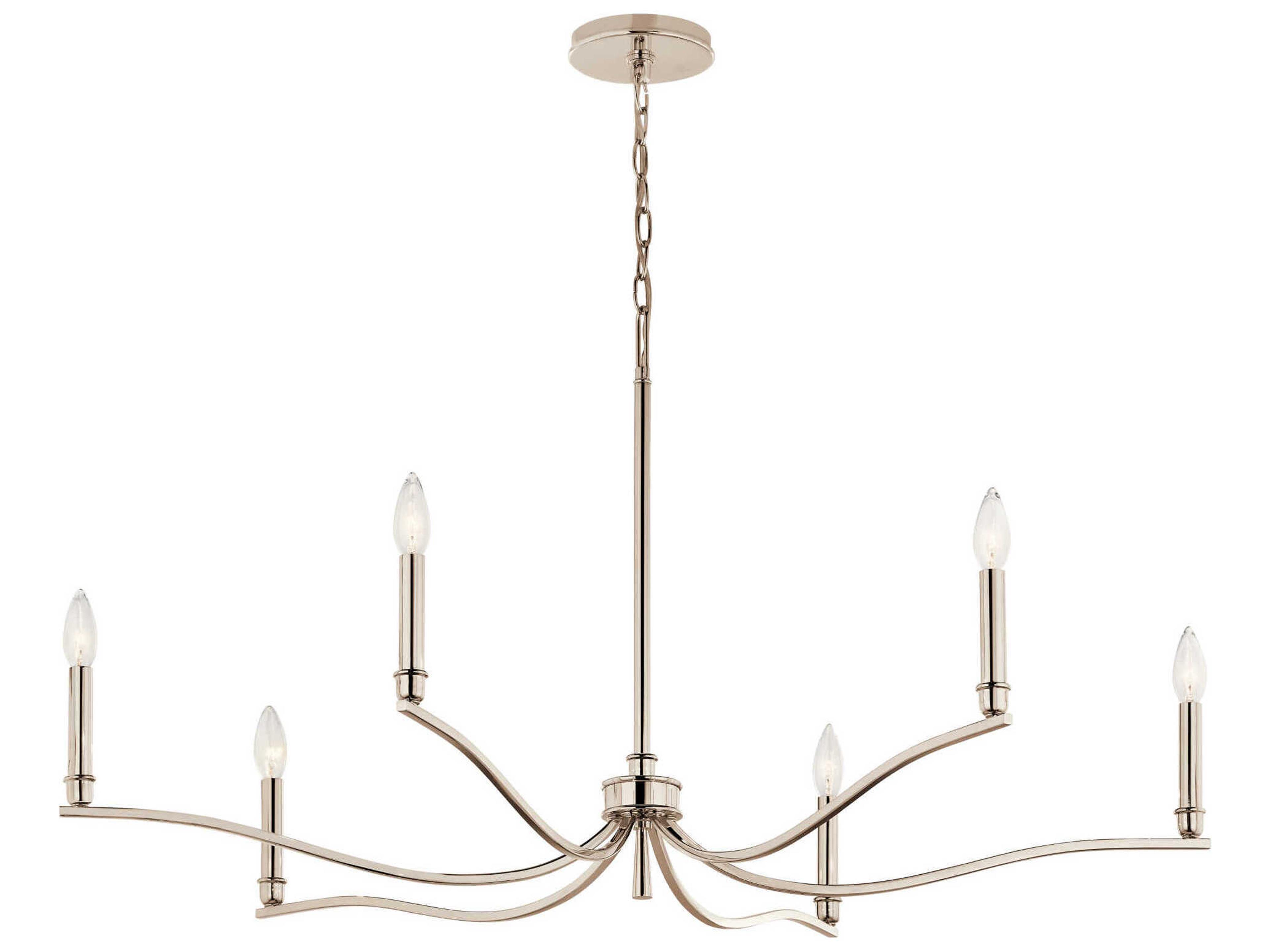 Malene 6-Light Polished Nickel Chandelier