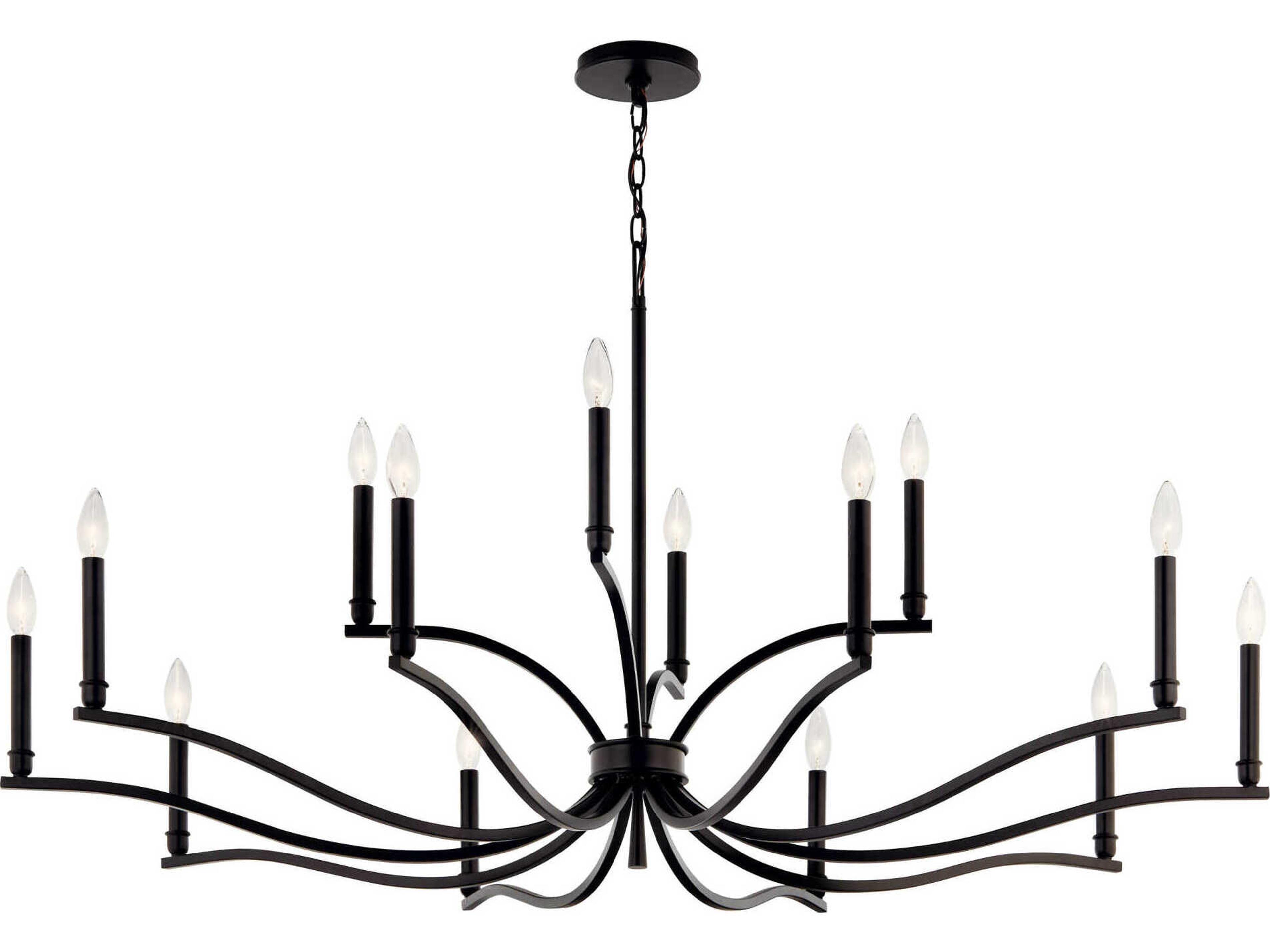 Malene 14-Light Black Chandelier