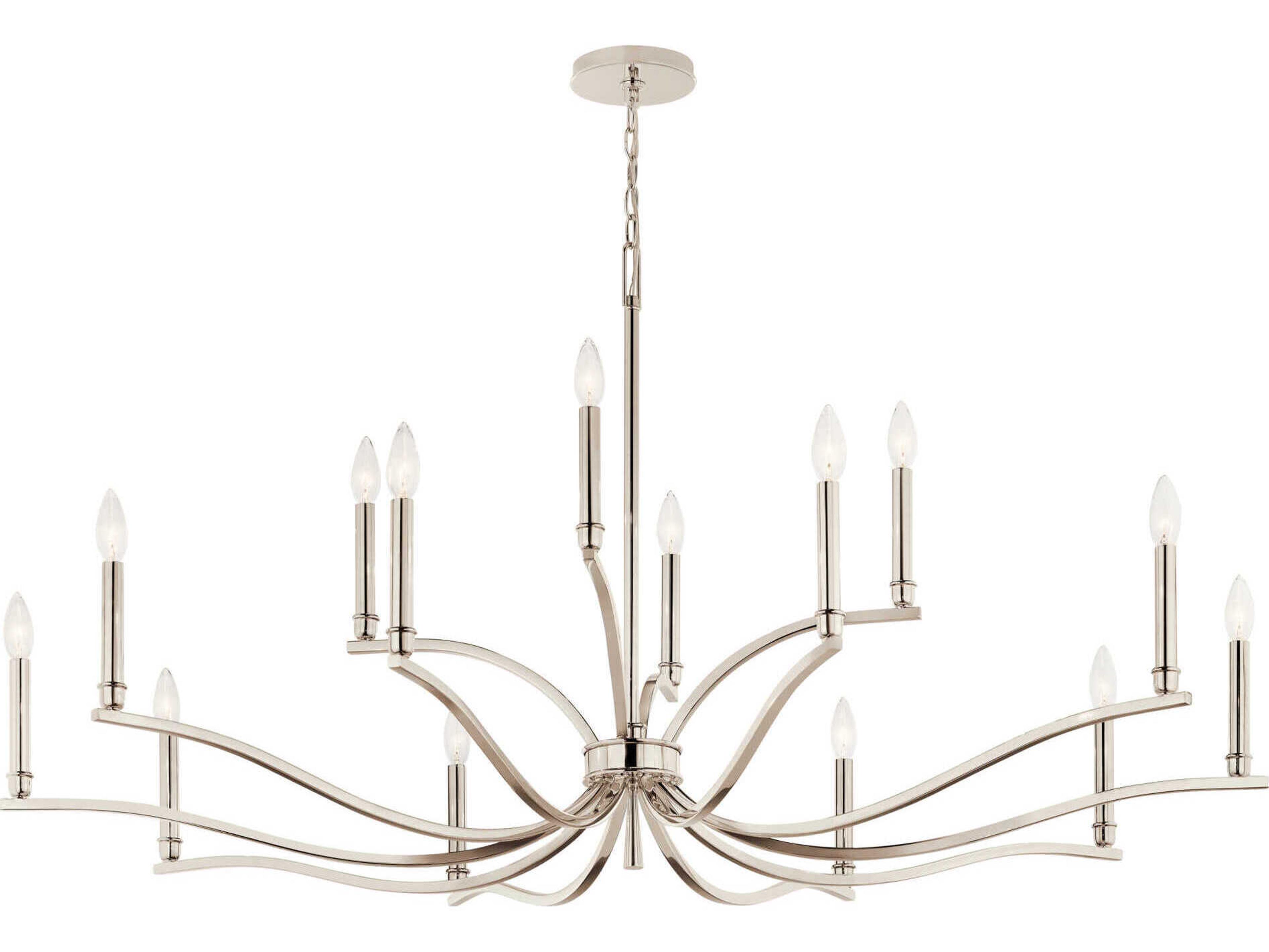 Malene 14-Light Polished Nickel Chandelier