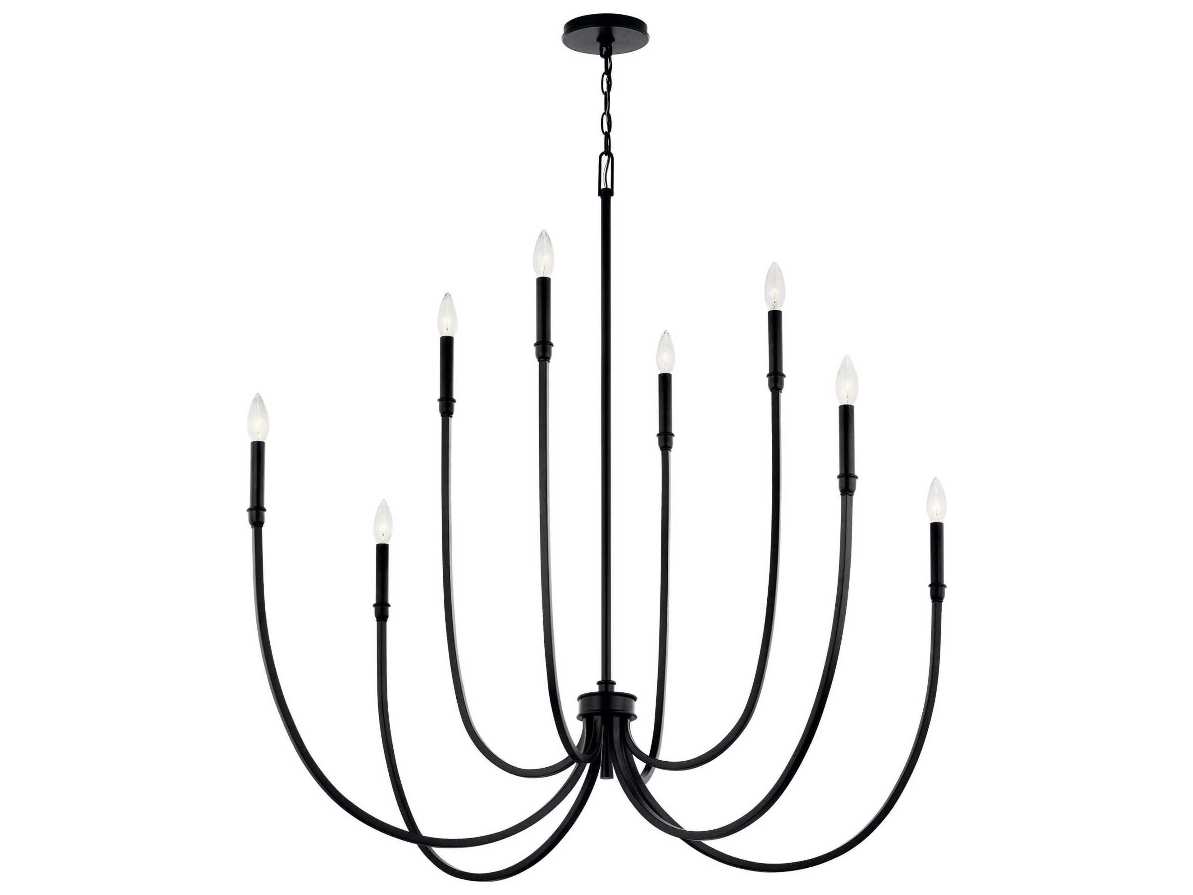 Malene 8-Light Black Chandelier