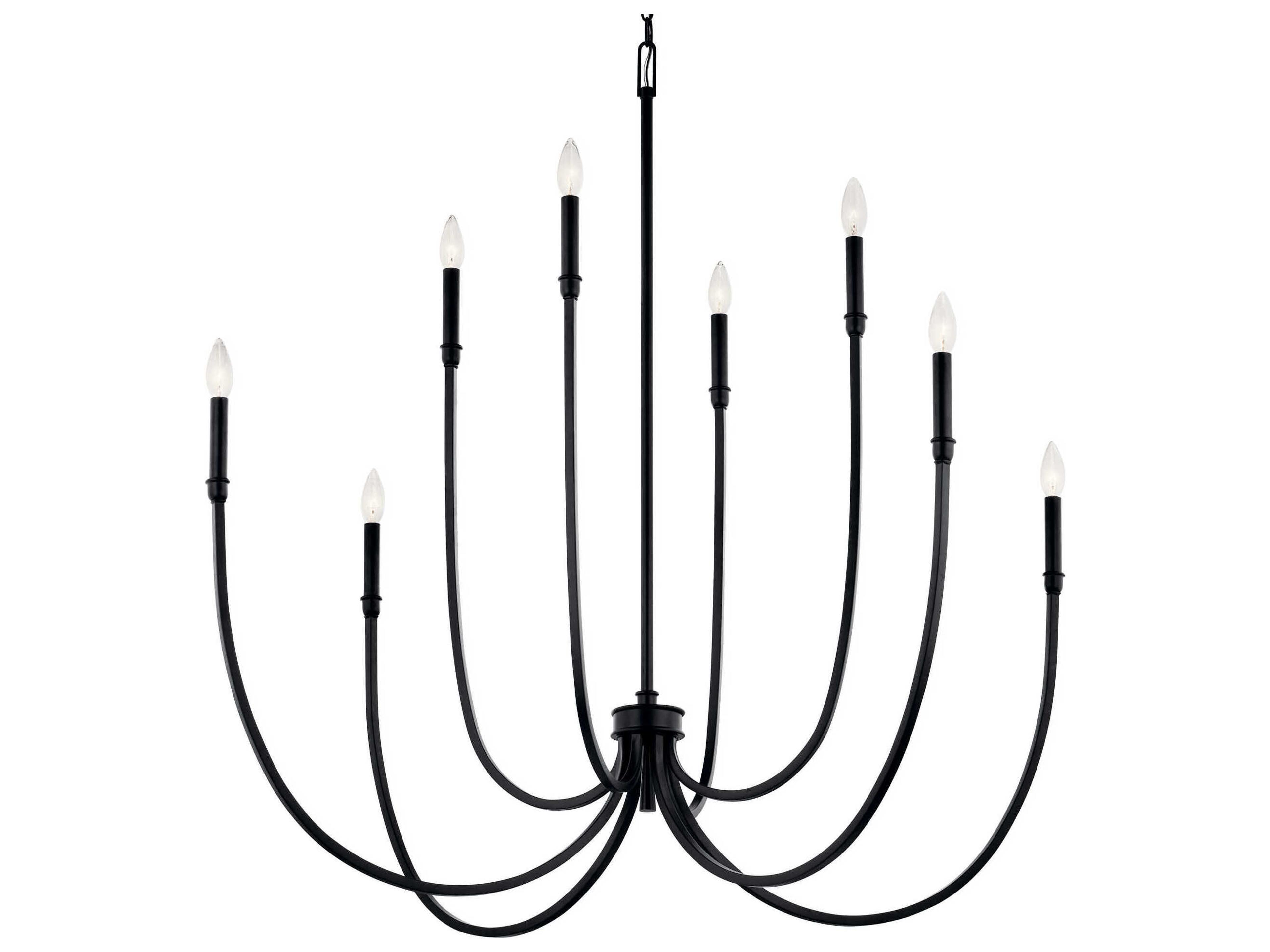 Kichler Malene 8-Light Black Chandelier