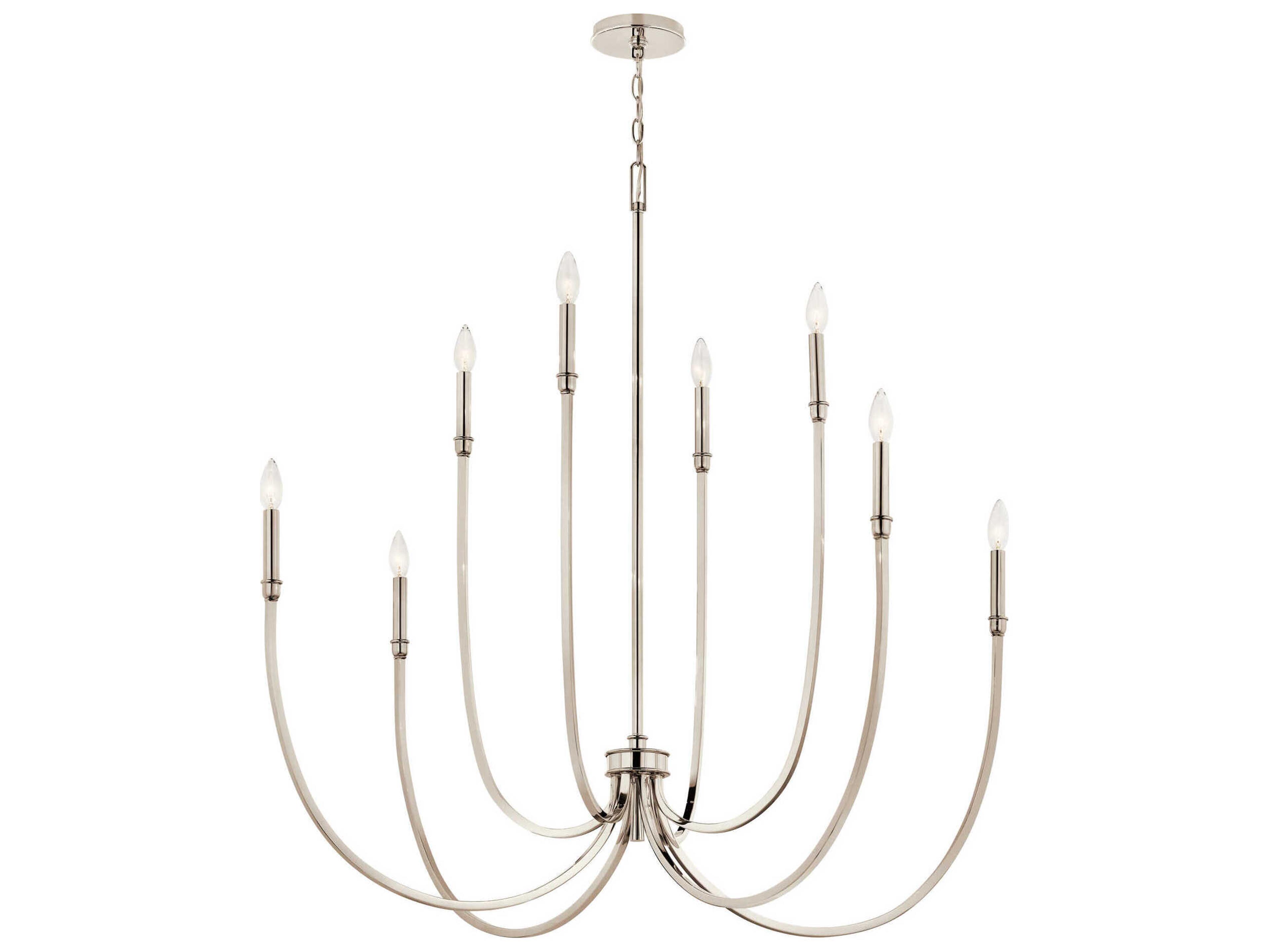 Malene 8-Light Polished Nickel Chandelier